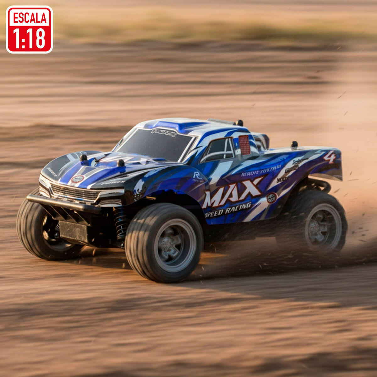 Remote-Controlled Car Speed & Go 1:18 22 x 10 x 13 cm (4 Units)