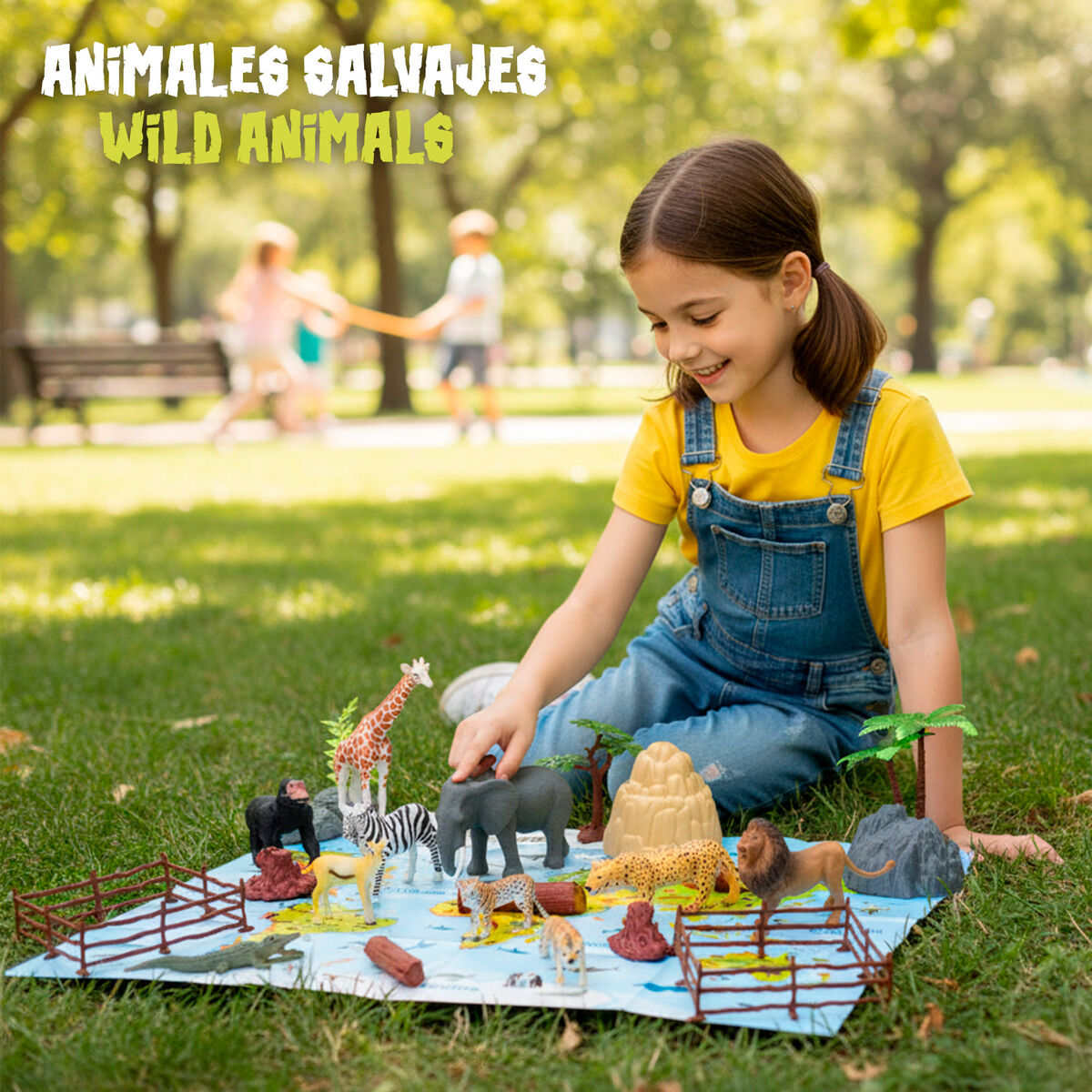 Set of Wild Animals Colorbaby Plastic 15 x 10 x 8 cm (4 Units)