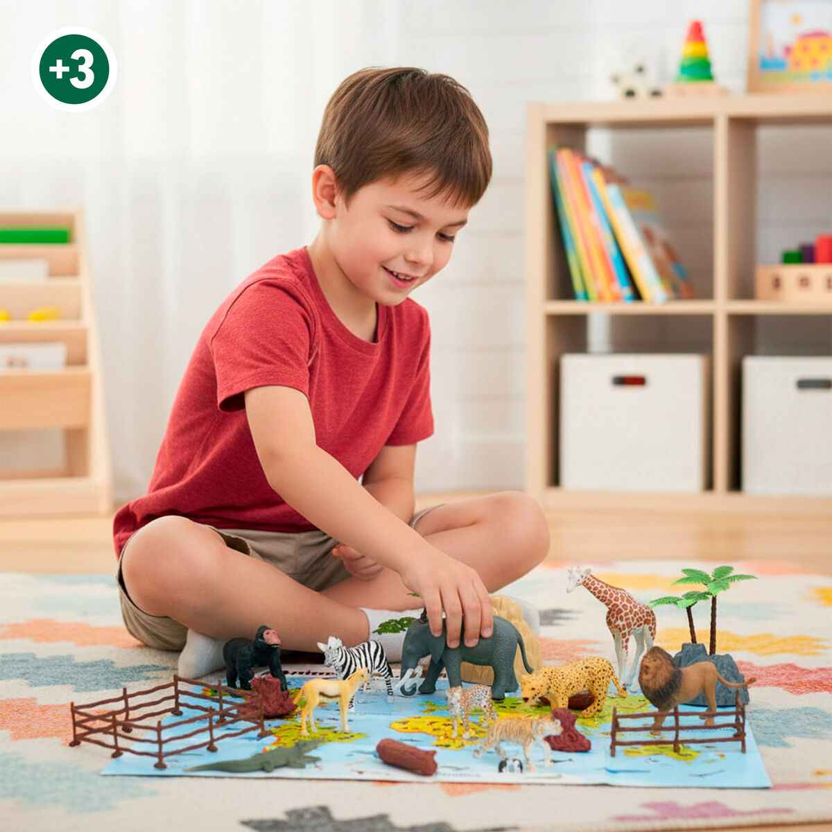 Set of Wild Animals Colorbaby Plastic 15 x 10 x 8 cm (4 Units)