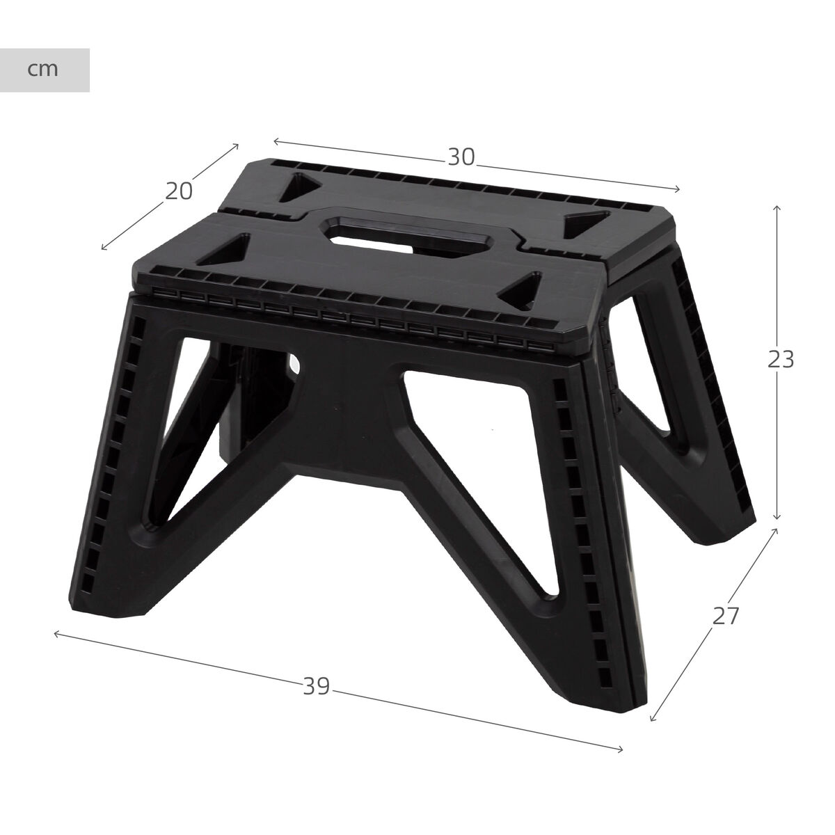 Folding Stool Aktive 39 X 23 X 27 CM (6 Units)