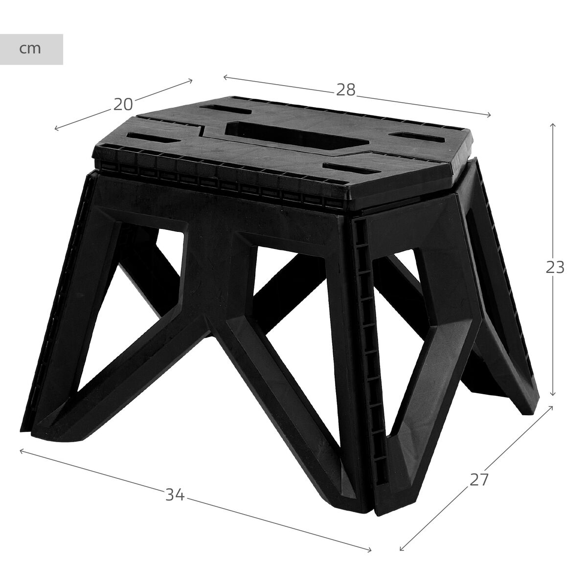 Folding Stool Aktive 34 X 23 X 27 CM (6 Units)