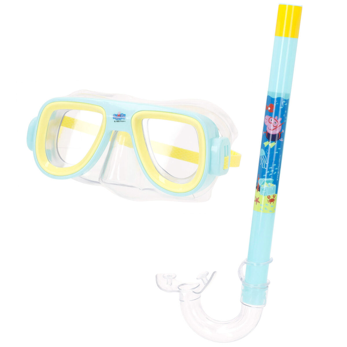 Snorkel Goggles and Tube for Children Peppa Pig (12 Units)