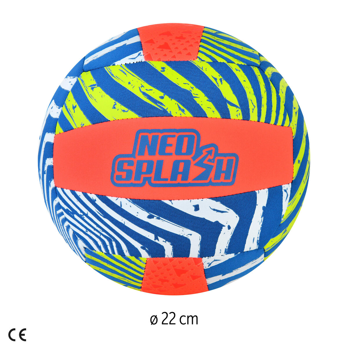 Volleyball Ball Aktive Neo Splash Yellow Blue Orange Neoprene (24 Units)