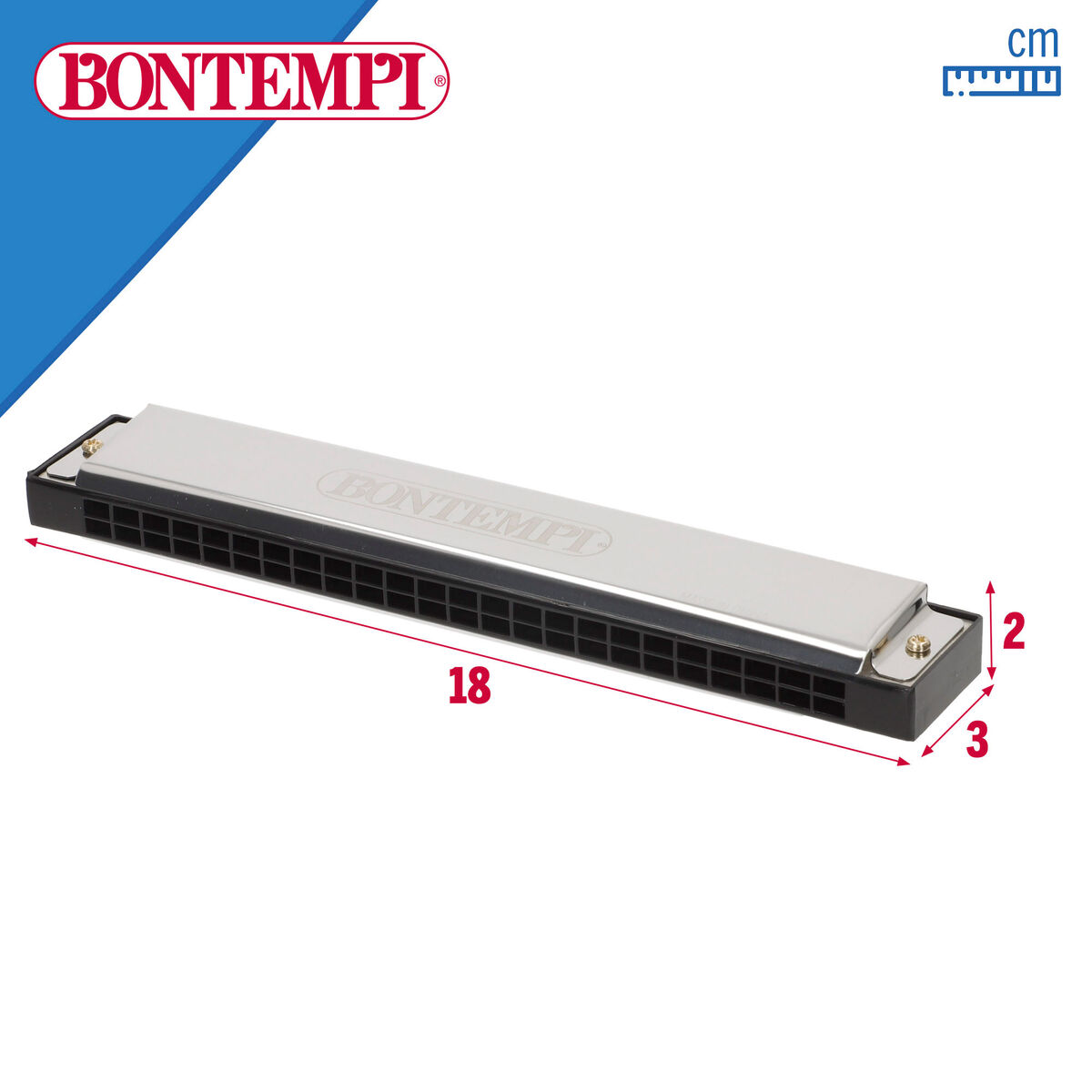 Harmonica Bontempi Metal Plastic 18 X 2 X 3 CM (12 Units)
