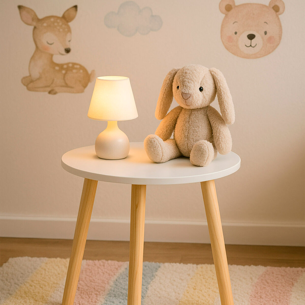 Side table Max Home White 35 x 40 x 35 cm (6 Units)