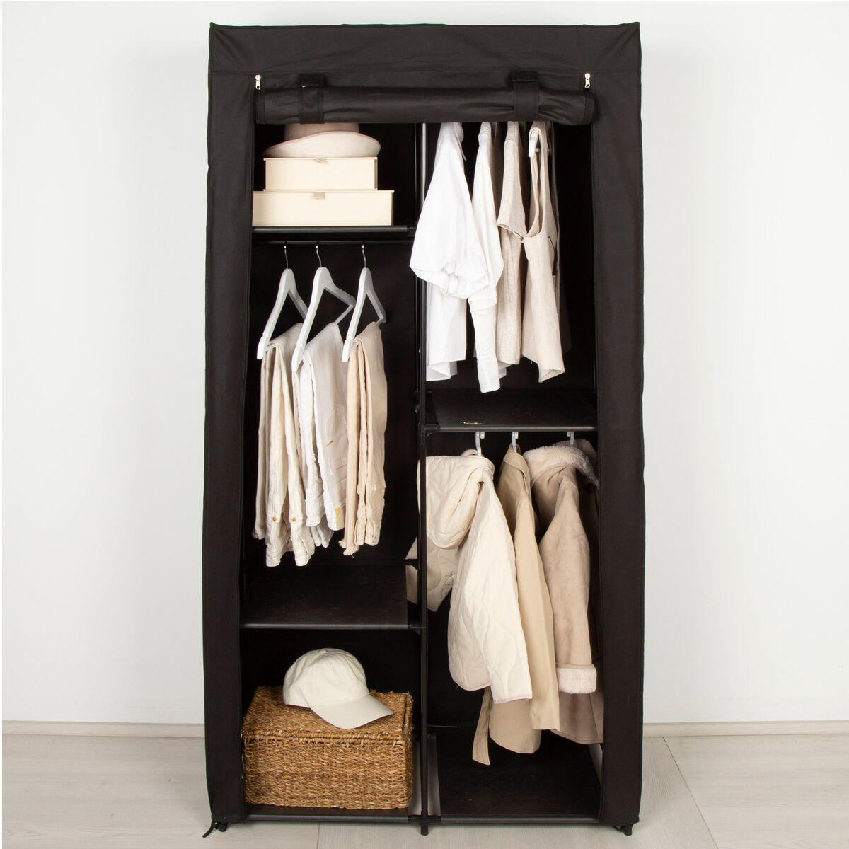 Wardrobe Max Home Black 88 X 167 X 45 CM 2 Units