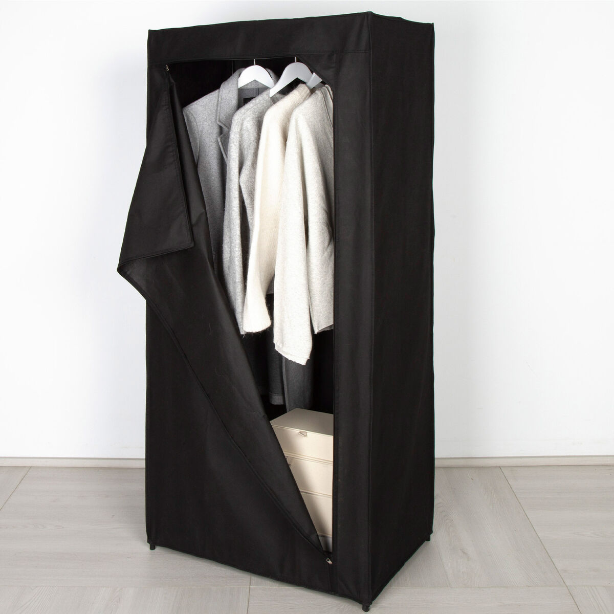 Wardrobe Max Home Black 70 X 148 X 46 CM 4 Units