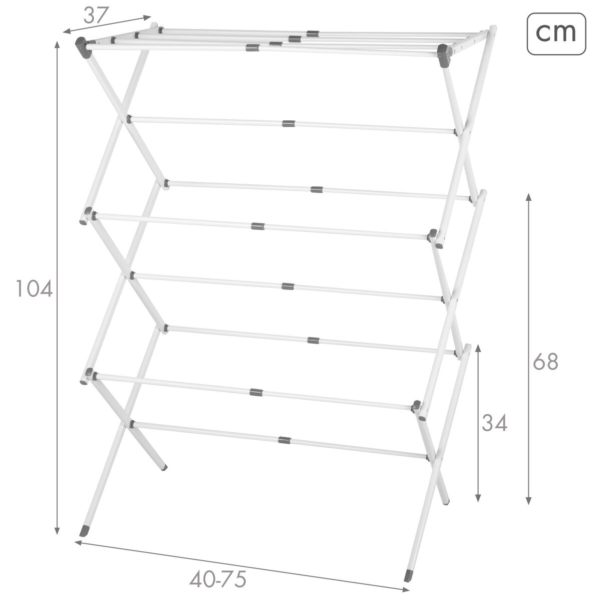 Clothes Line Max Home Metal 75 X 104 X 37 CM (2 Units)
