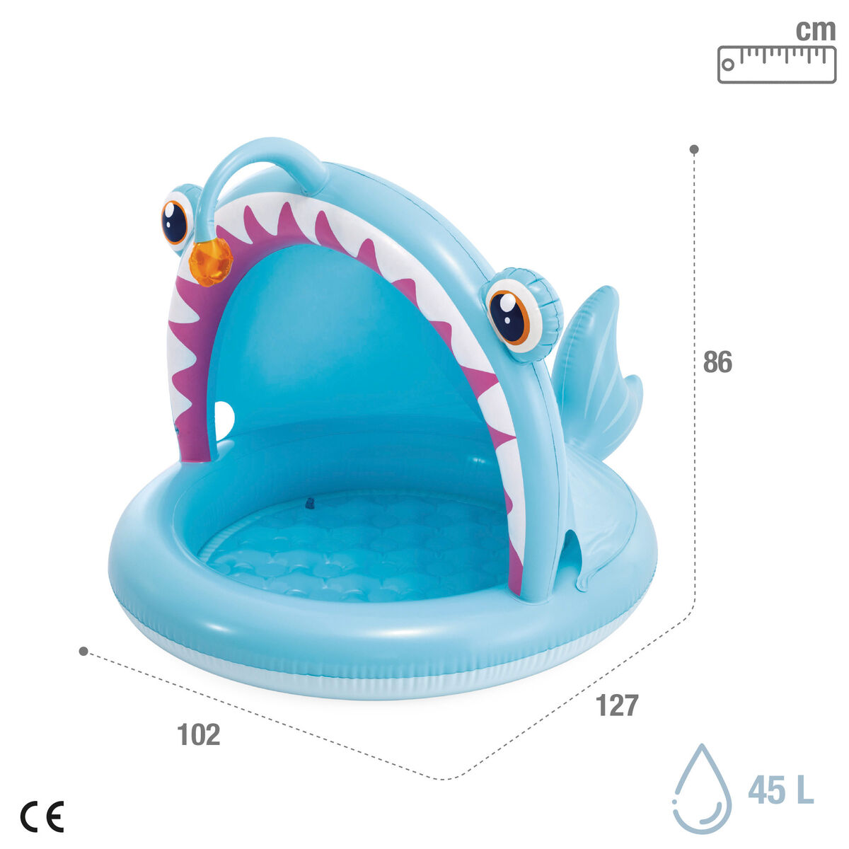 Inflatable Paddling Pool for Children Intex 102 X 86 X 127 CM (6 Units)