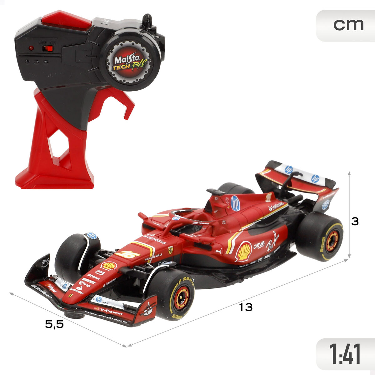 Remote-Controlled Car Audi F1 2024 FERRARI SF-24 Black Red (4 Units)