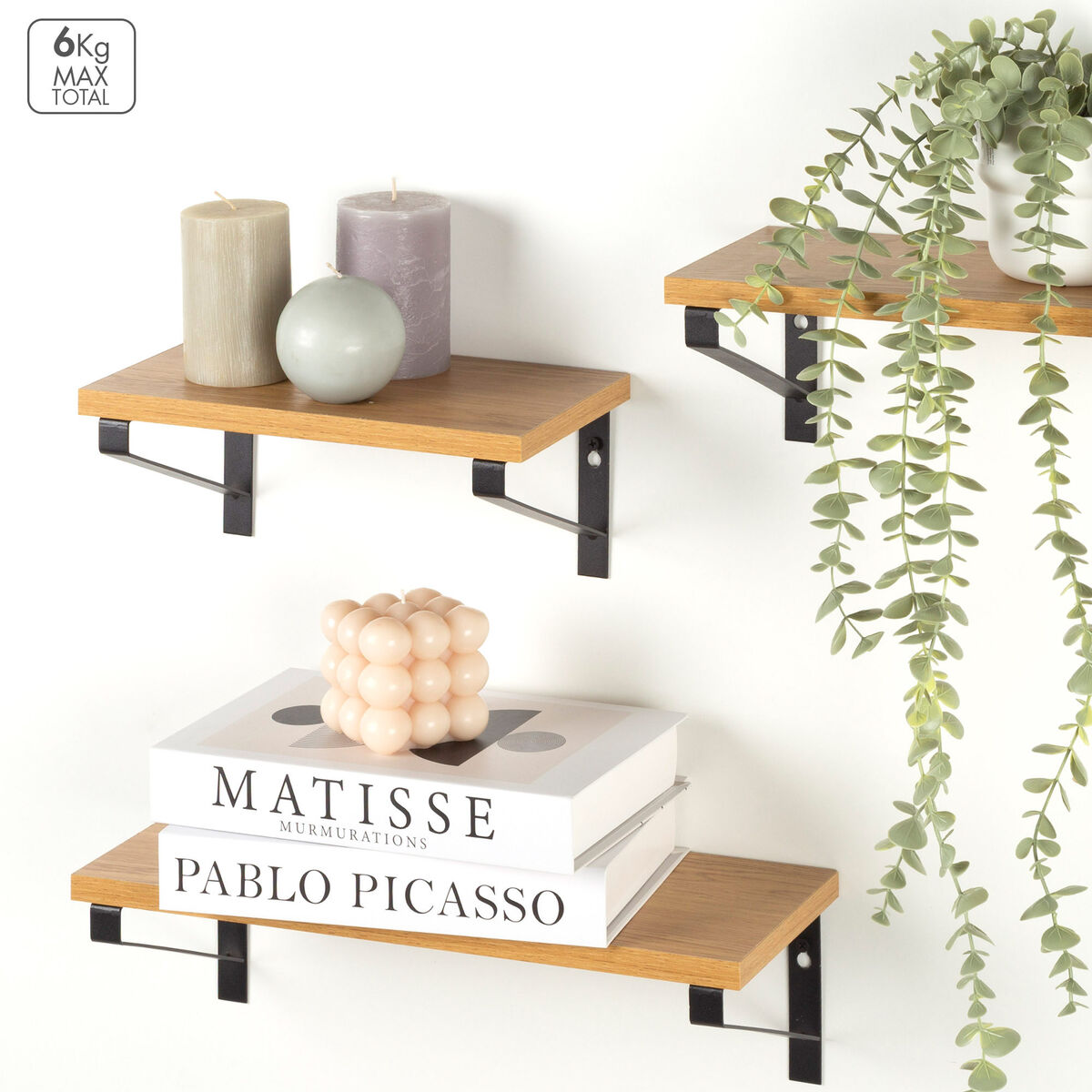 Coat rack Max Home Iron MDF Wood (4 Units)