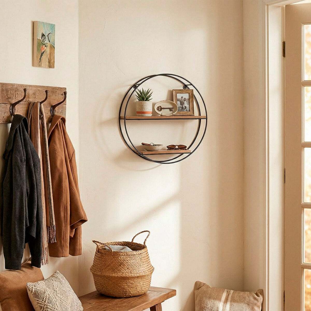 Coat rack Max Home Iron MDF Wood (6 Units)