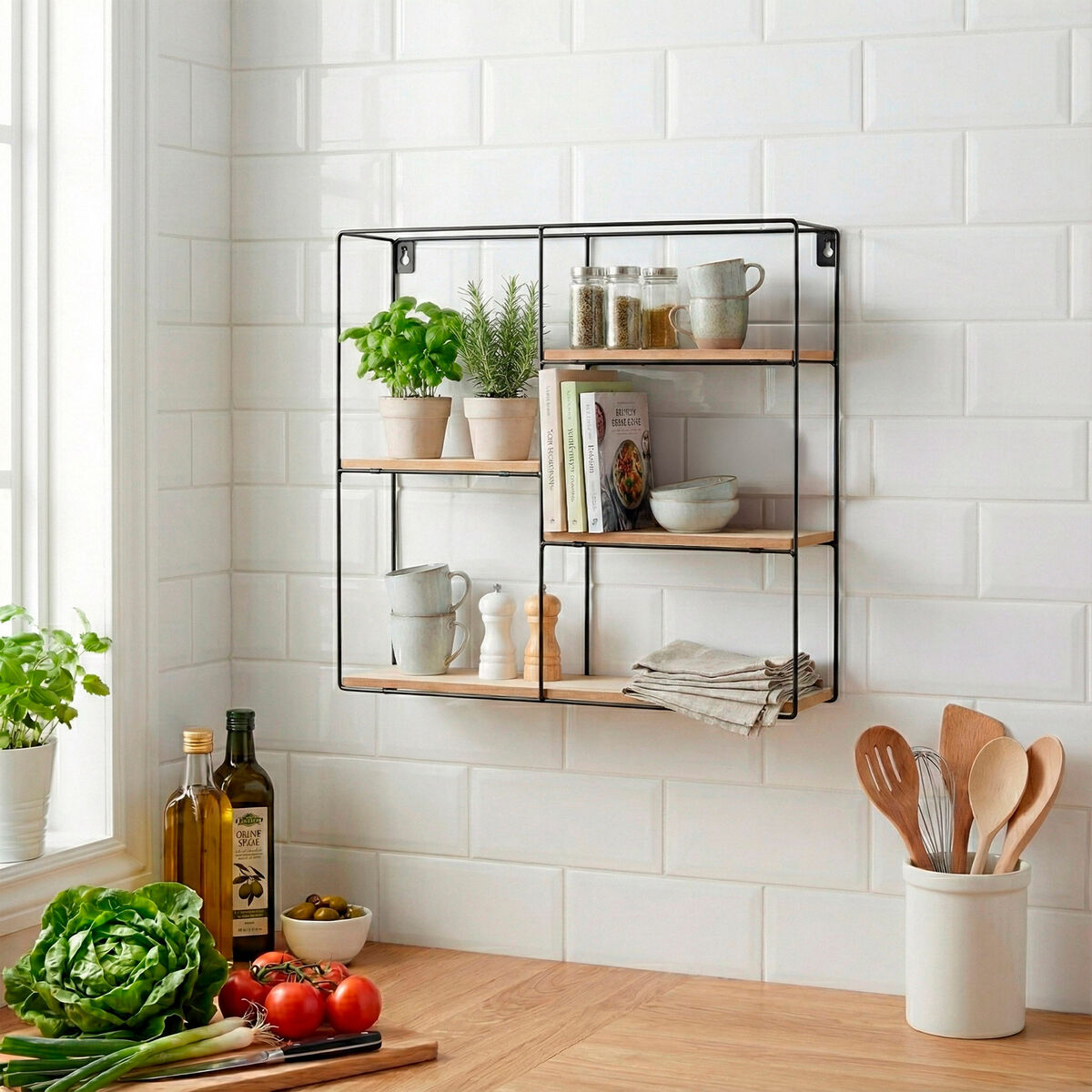 Coat rack Max Home Iron MDF Wood (6 Units)