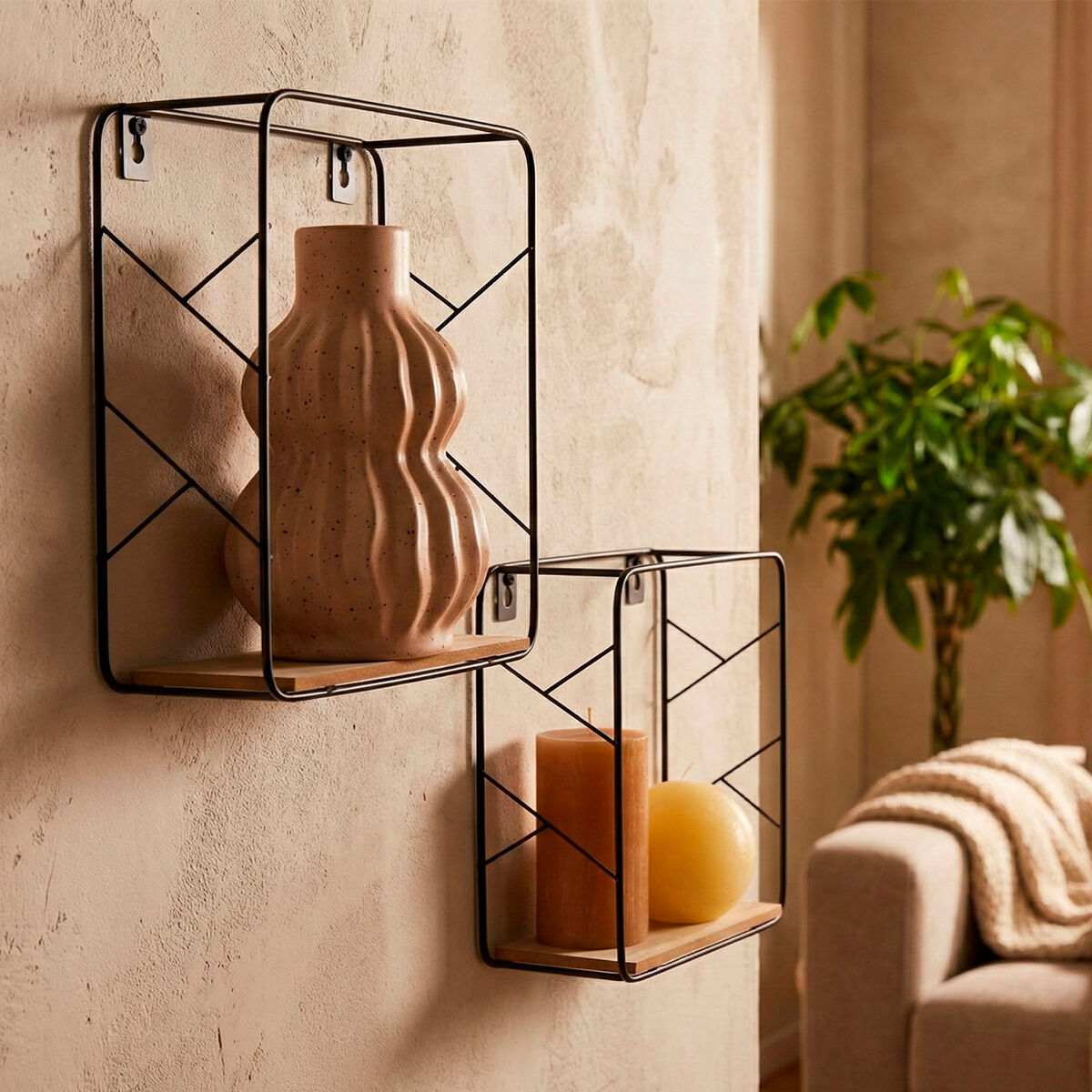 Coat rack Max Home Iron MDF Wood (6 Units)