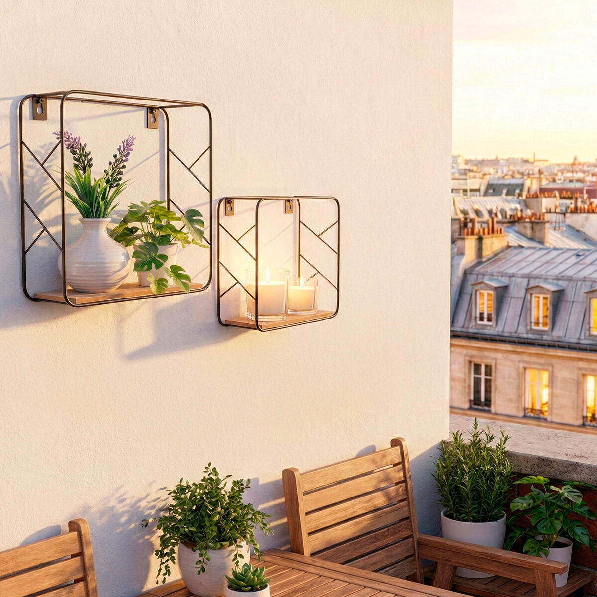 Coat rack Max Home Iron MDF Wood (6 Units)