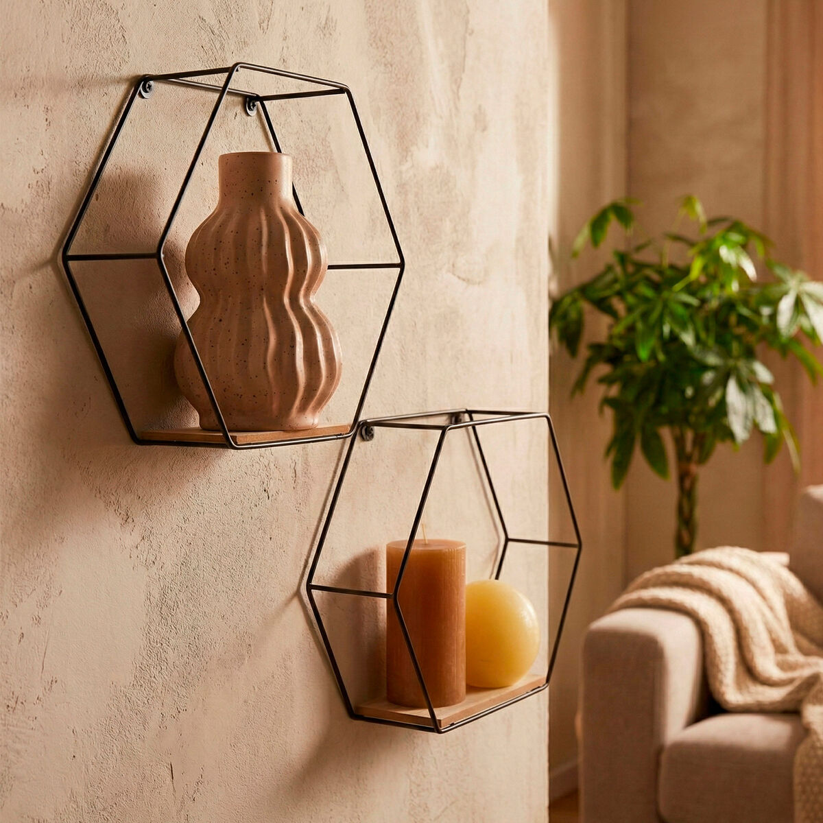 Coat rack Max Home Iron MDF Wood (6 Units)