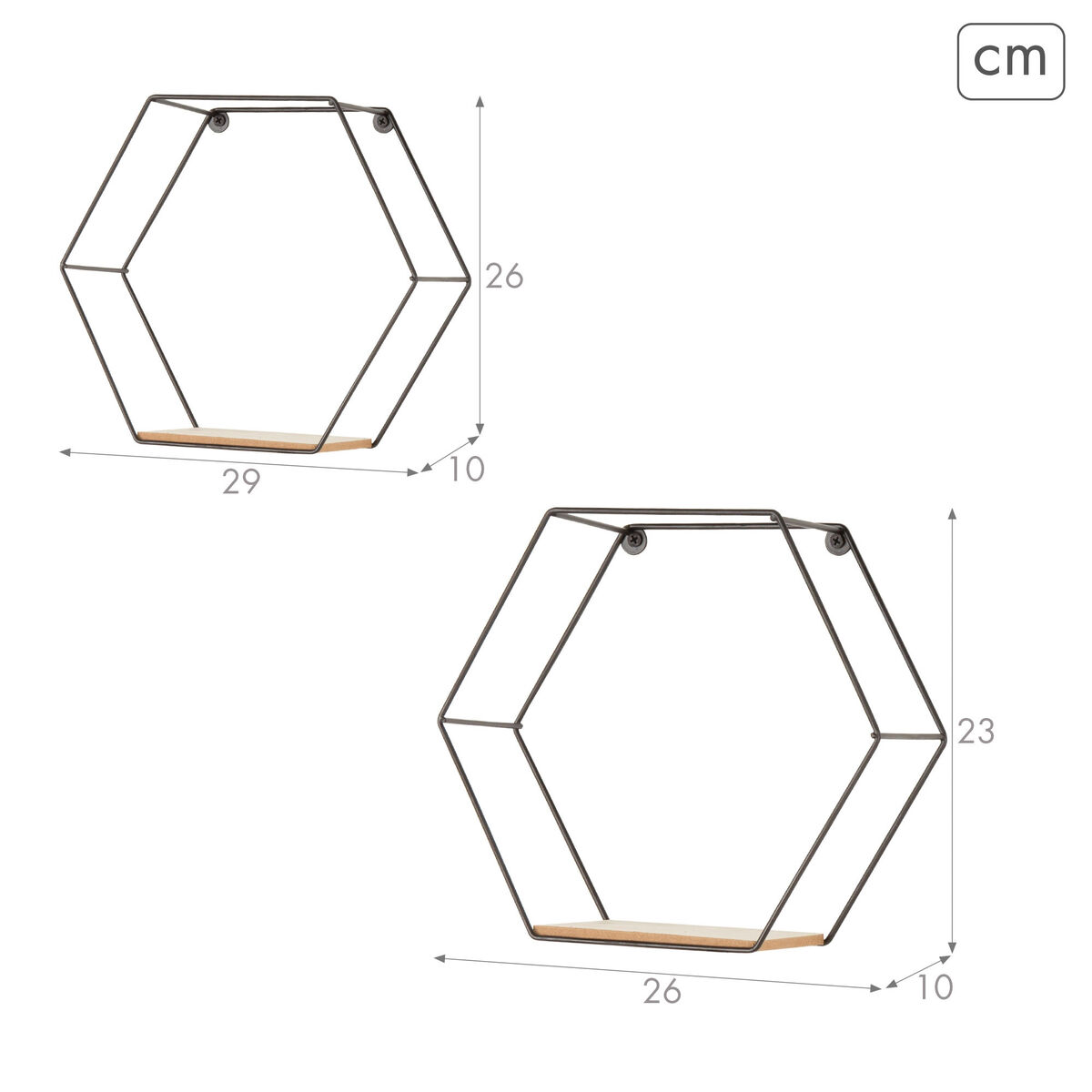 Coat rack Max Home Iron MDF Wood (6 Units)