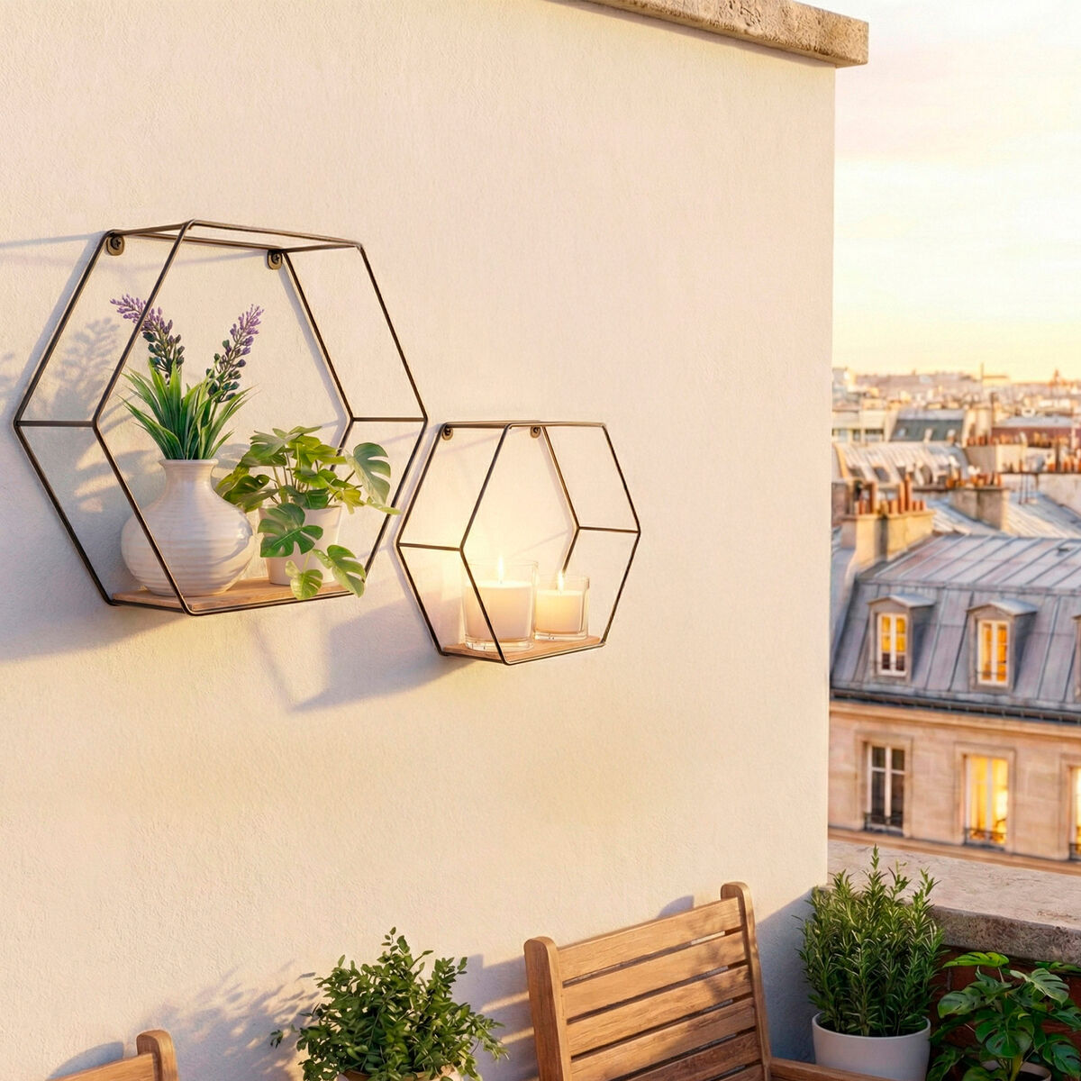 Coat rack Max Home Iron MDF Wood (6 Units)