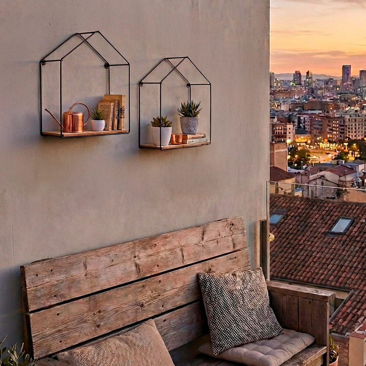 Coat rack Max Home Iron MDF Wood (6 Units)