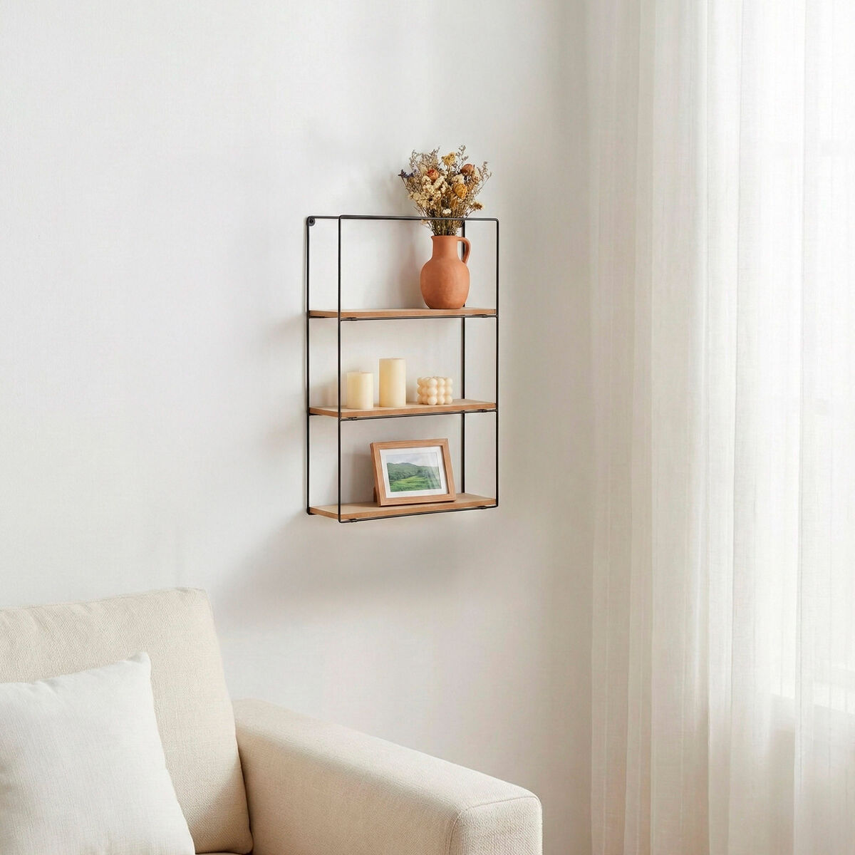 Coat rack Max Home Iron MDF Wood (4 Units)