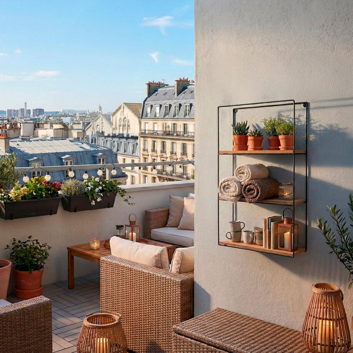 Coat rack Max Home Iron MDF Wood (4 Units)