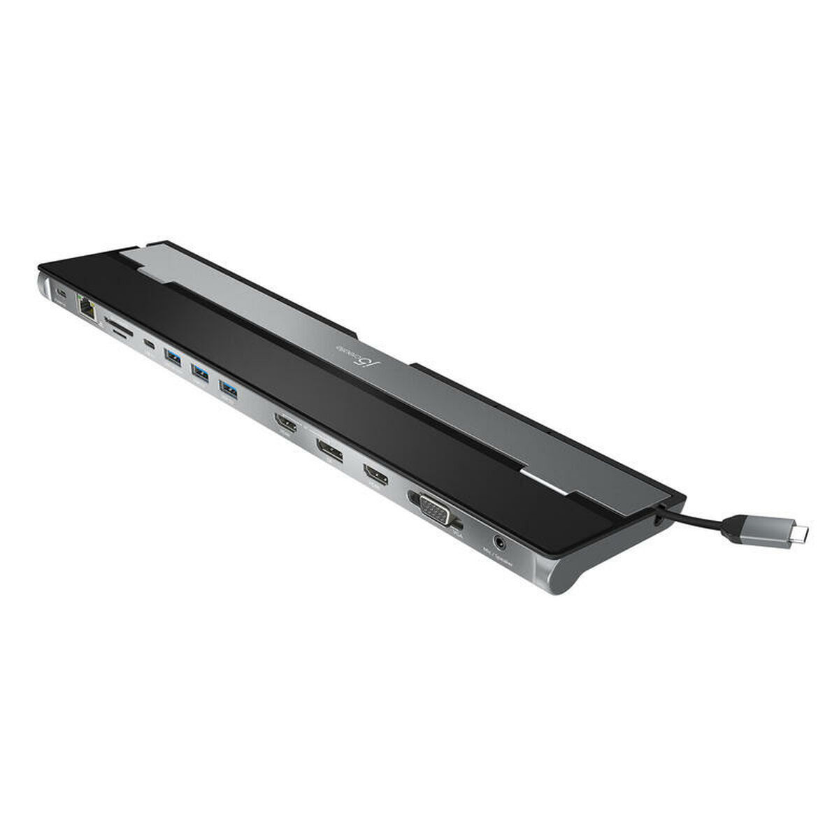 USB Hub j5create JCD543-N Black Black, Silver 5 W