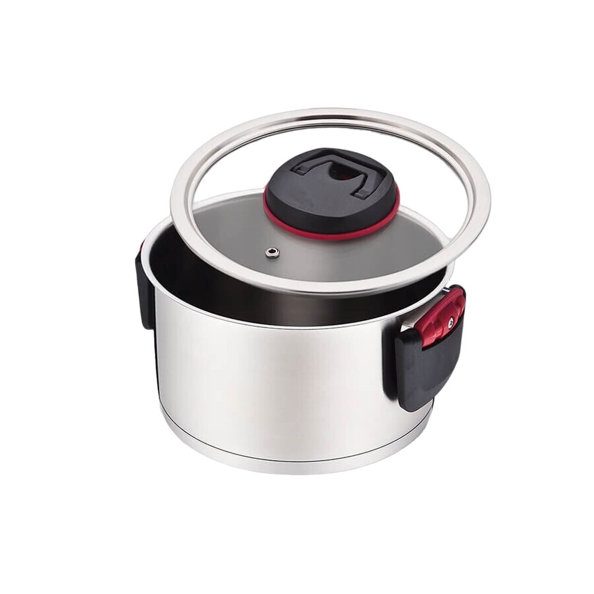 Casserole with Lid Feel Maestro  MR-3530-20 Red Black Steel Stainless steel Plastic  20 cm 3,2 L