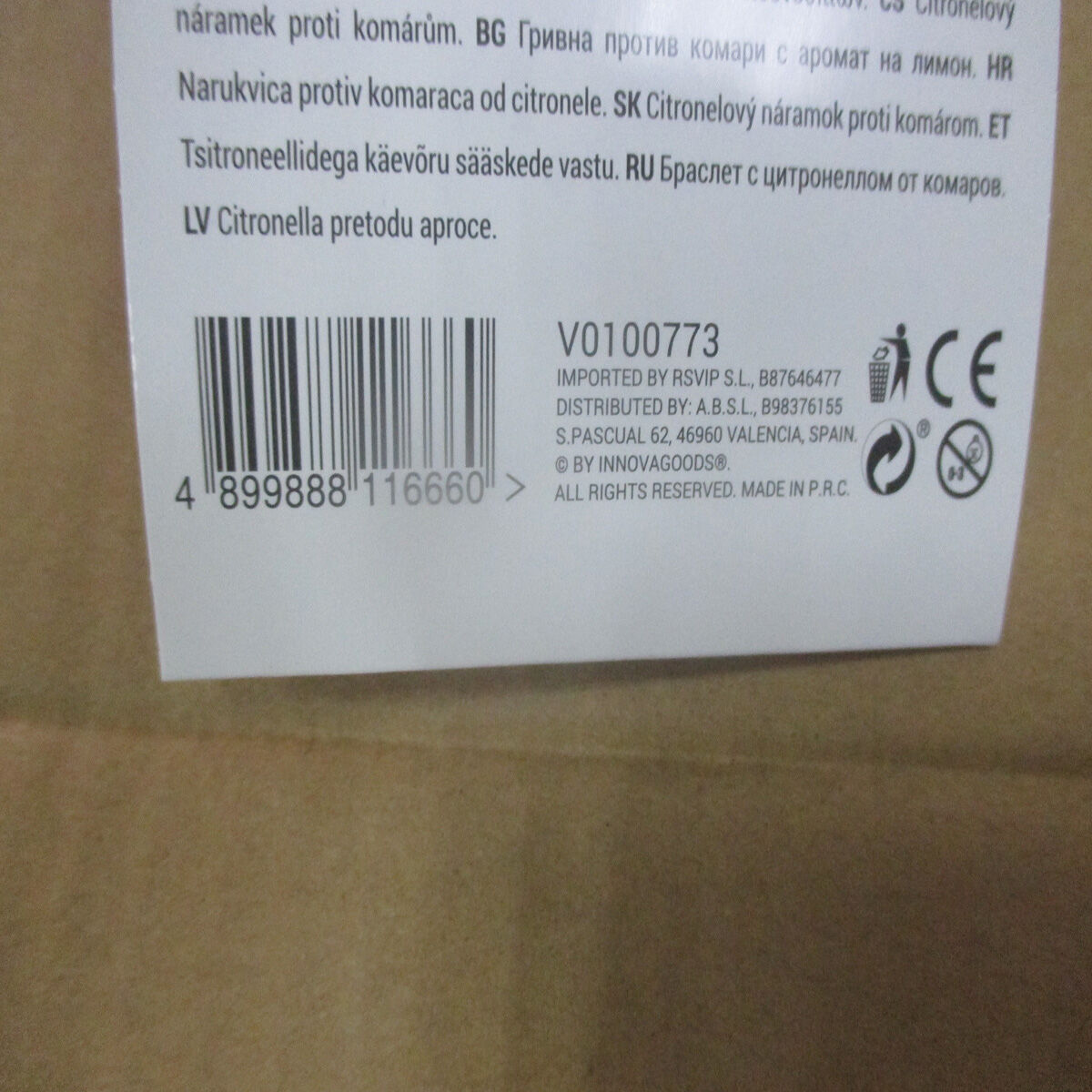 Citronella Anti-mosquito Bracelet InnovaGoods