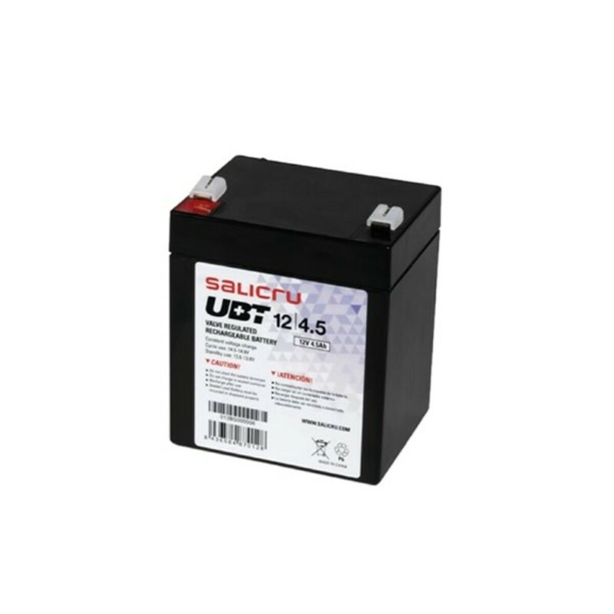 Battery for Uninterruptible Power Supply System UPS Salicru UBT 12/4,5 VRLA 4.5 Ah 12 V Battery for Uninterruptible Power Supply System UPS Salicru UBT 12/4,5 VRLA 4.5 Ah 12 V