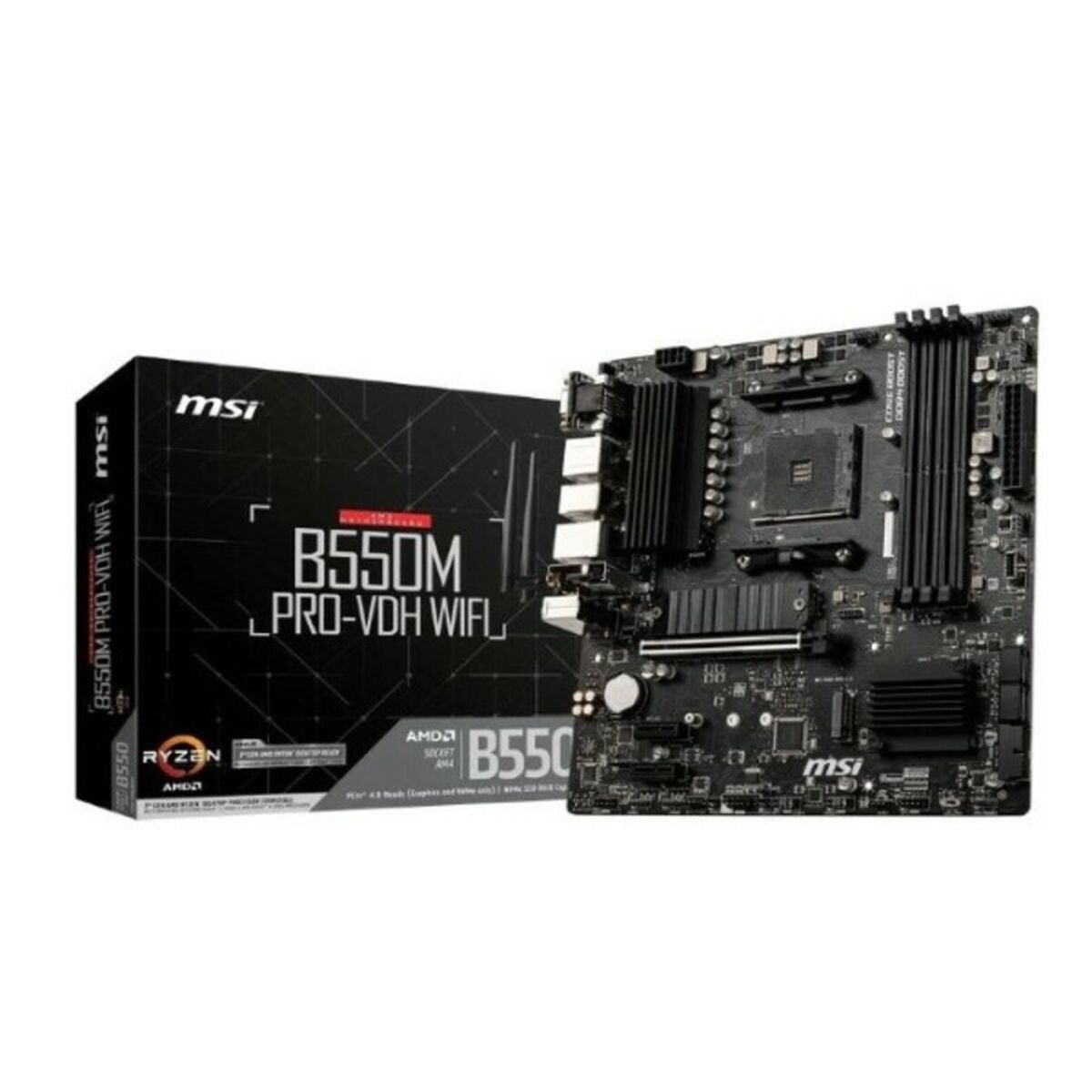 Gaming Motherboard MSI B550M PRO-VDH mATX DDR4 AM4 WiFi Gaming Motherboard MSI B550M PRO-VDH mATX DDR4 AM4 WiFi