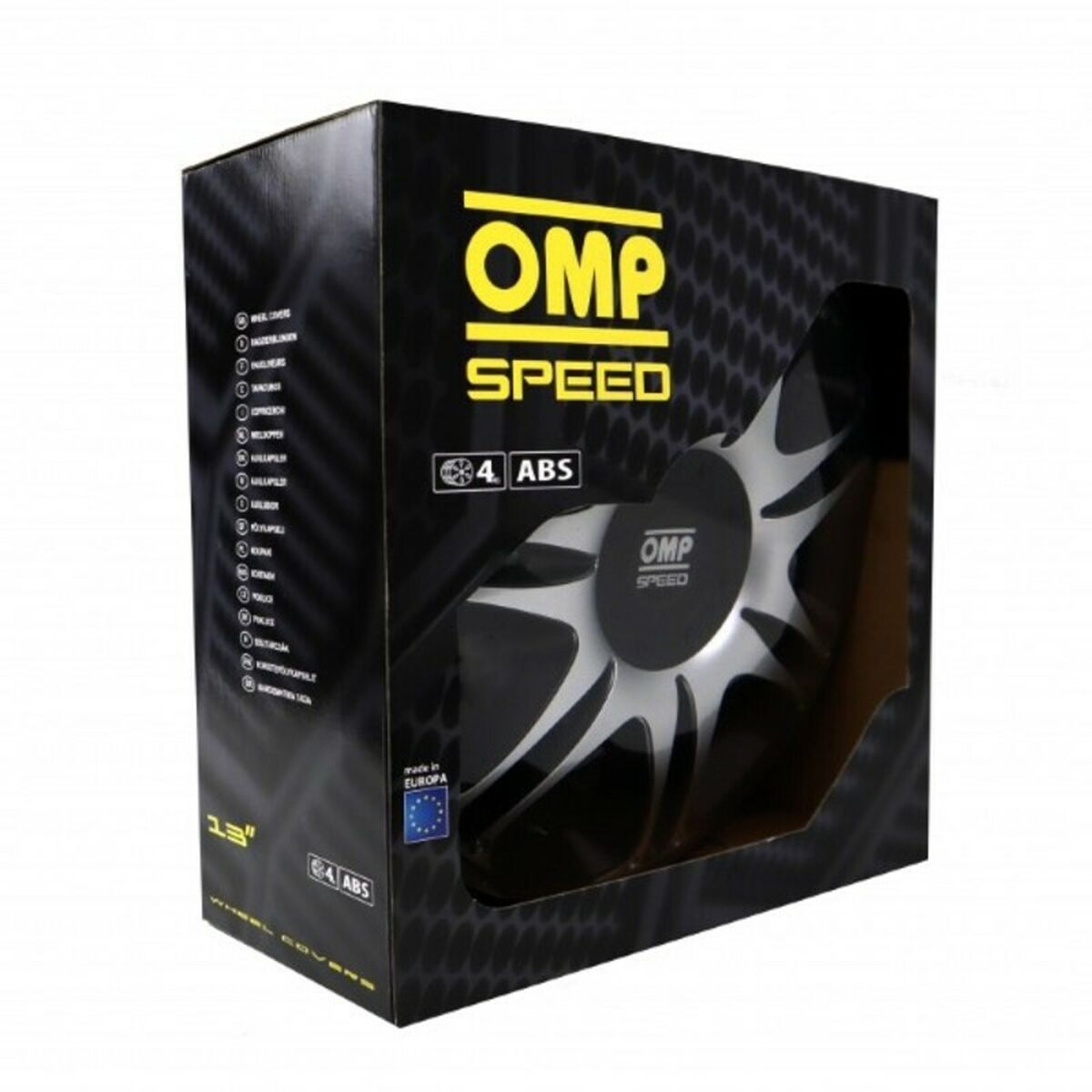 Hubcap OMP Ghost Speed Black Silver 13″ (4 uds)
