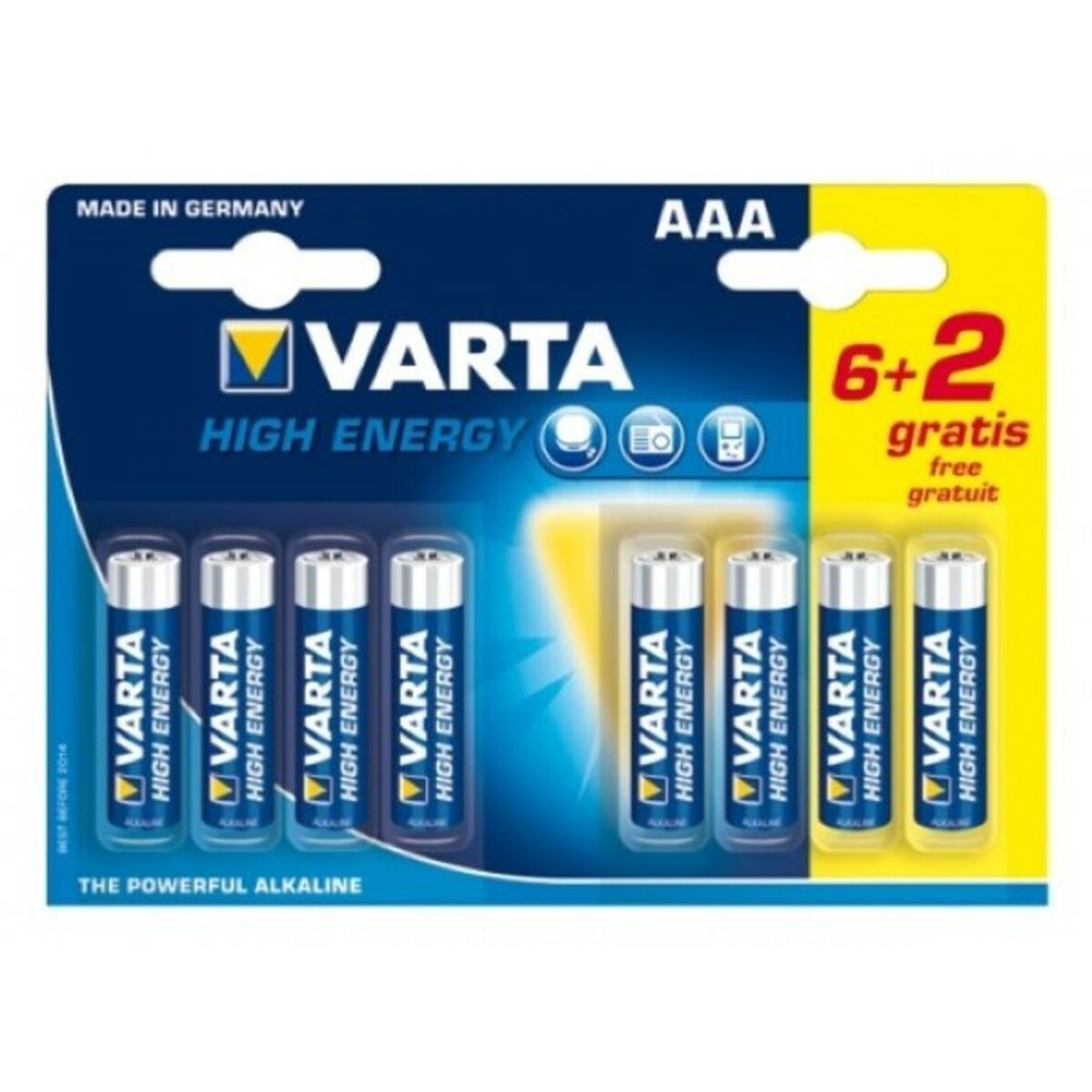 Battery Varta LR6 AAA 1,5V High Energy (8 pcs) Battery Varta LR6 AAA 1,5V High Energy (8 pcs)