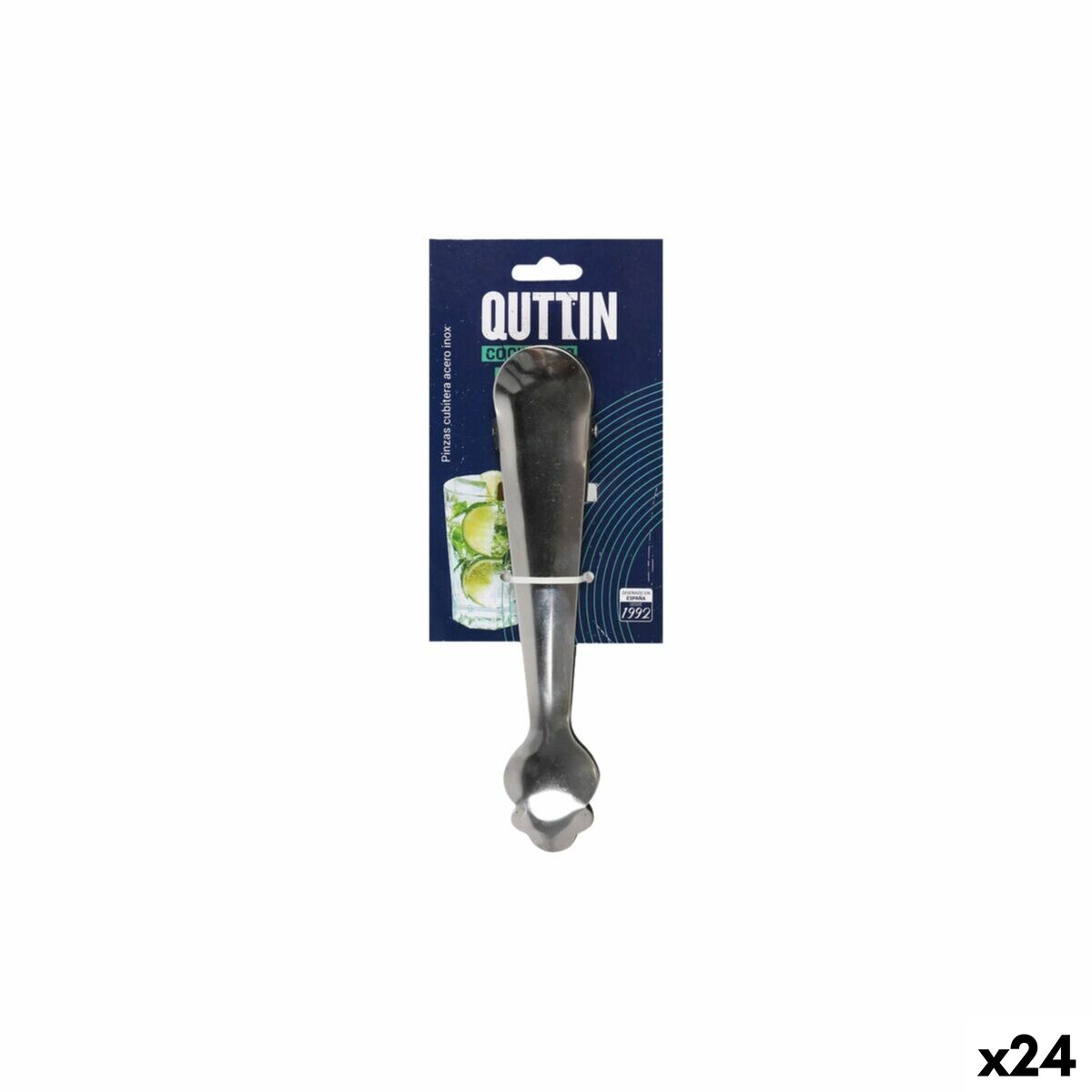 Ice Tongs Quttin Quttin Metal 19 x 4 cm (24 Units)