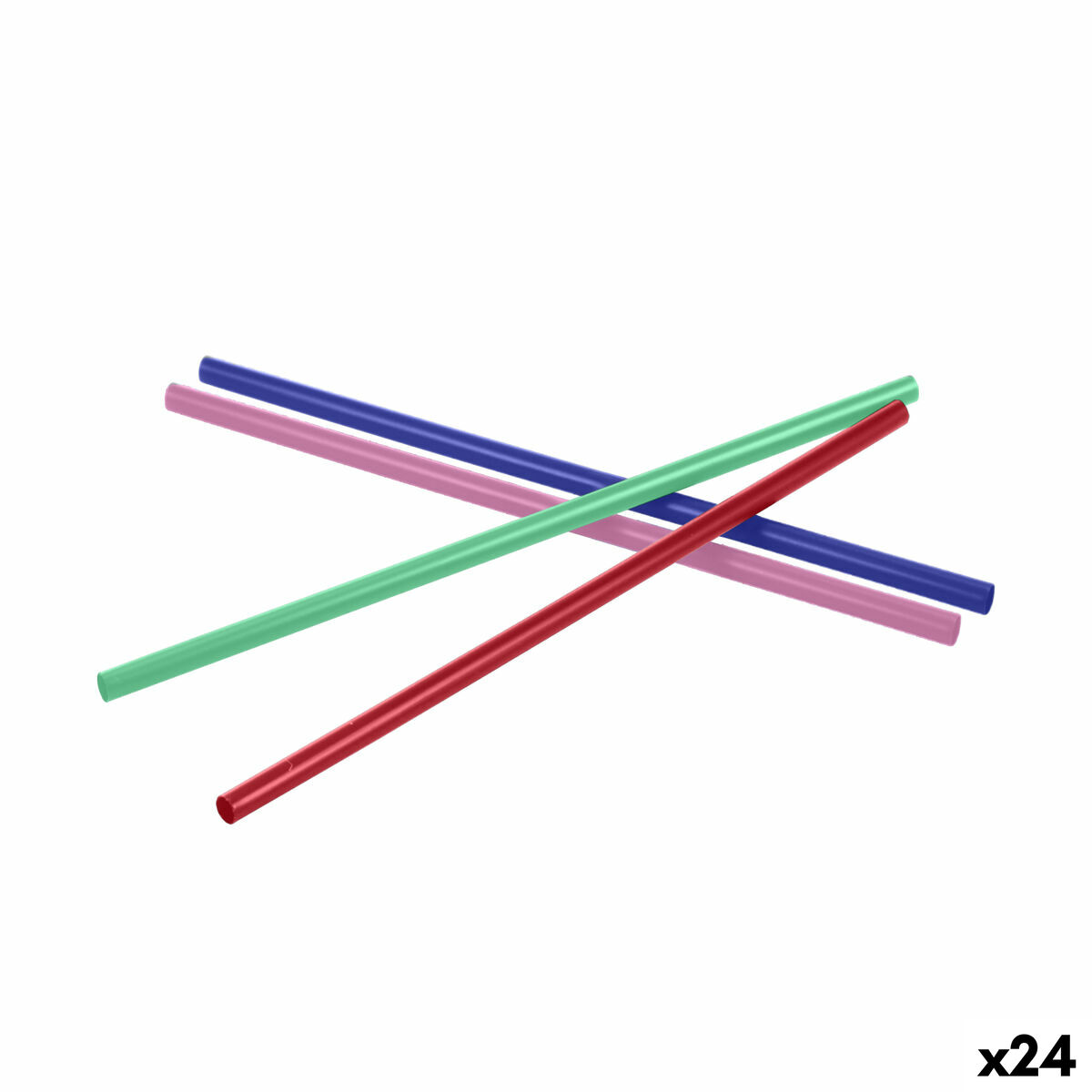Reusable Drinking Straw Algon Plastic 19,5 cm 8 mm 25 Pieces 24 Units