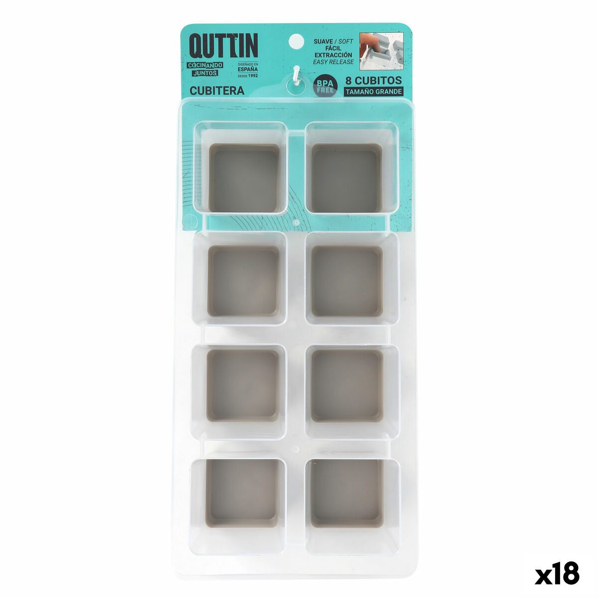 Ice Cube Mould Quttin 27 x 13 x 5 cm (18 Units)