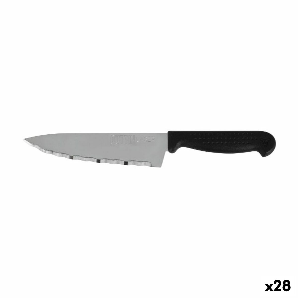 Kitchen Knife Quttin Laser Black Silver 28 x 6 x 1,3 cm (28 Units)