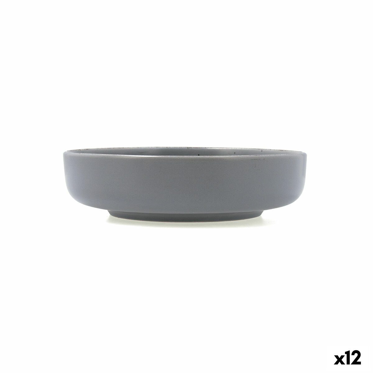 Deep Plate Quid Duna Grey Ceramic 18,5 x 5,3 cm (12 Units)