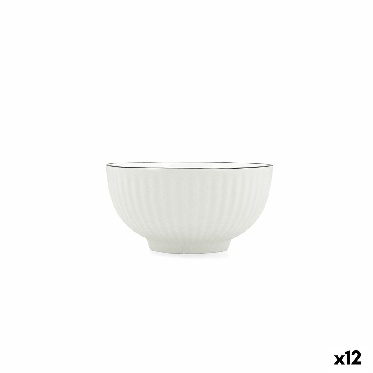 Snack Bowl Quid Gastro Black White Black Ceramic (12 Units)