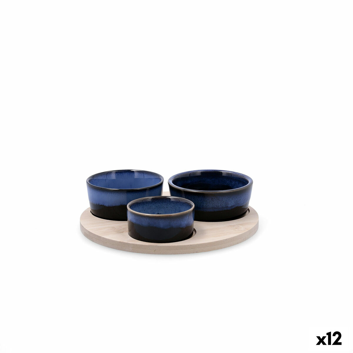Appetizer Set Bidasoa Moana Multicolour Ceramic 20 x 4,5 cm 4 Pieces (12 Units)