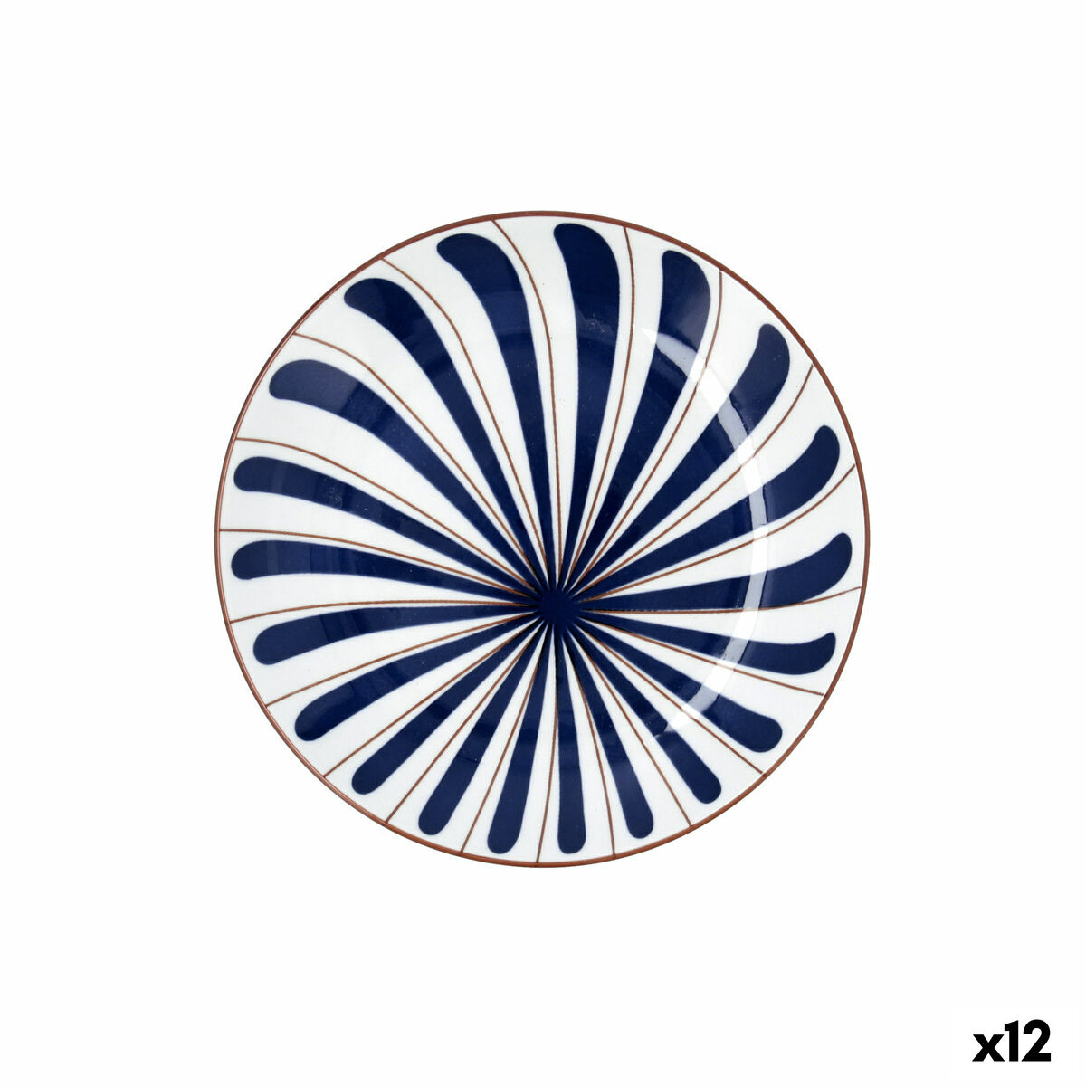 Dessert dish Bidasoa Oceanika Blue Ceramic  19 cm (12 Units)