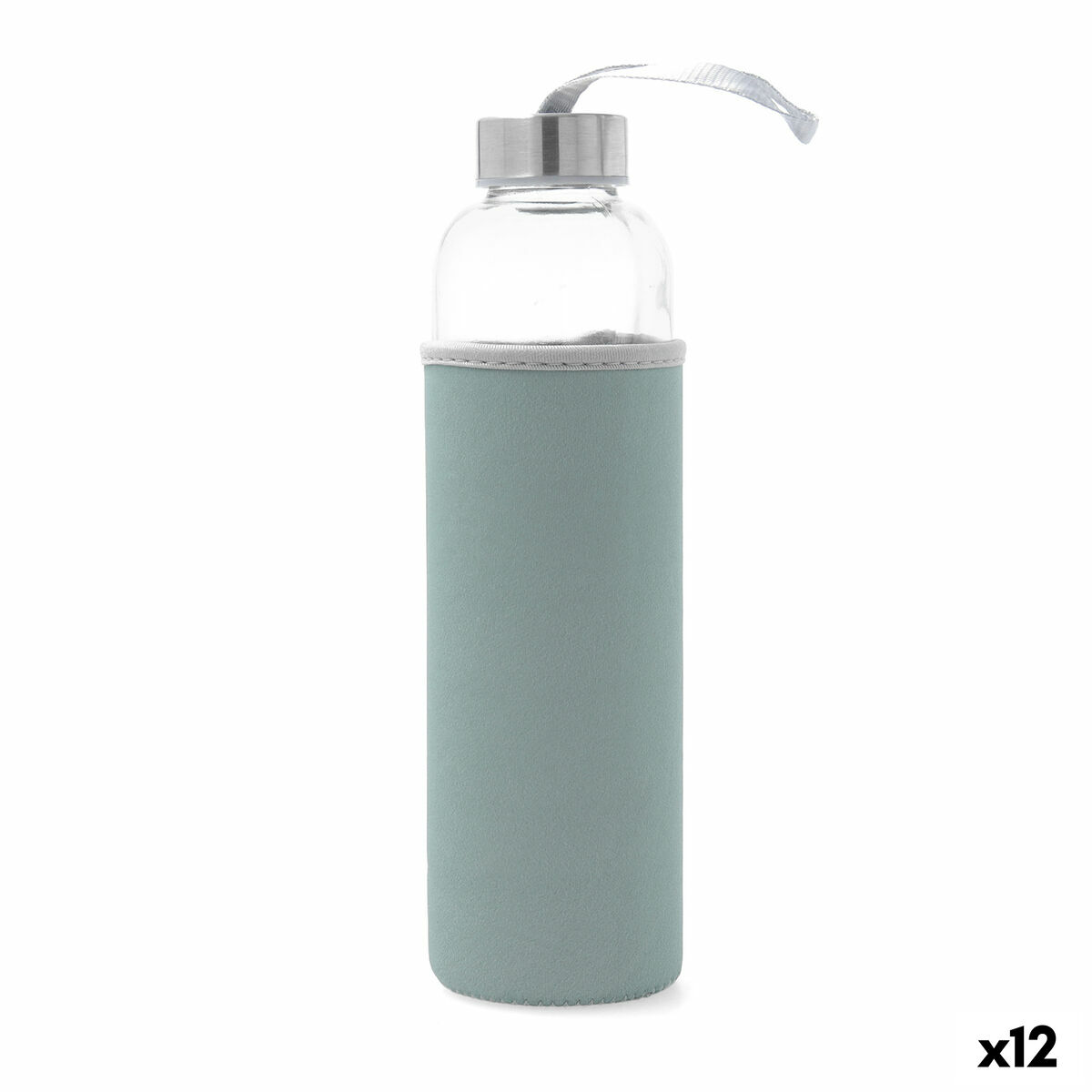 Water bottle Quid Quidate Blue Glass 600 ml (12 Units)