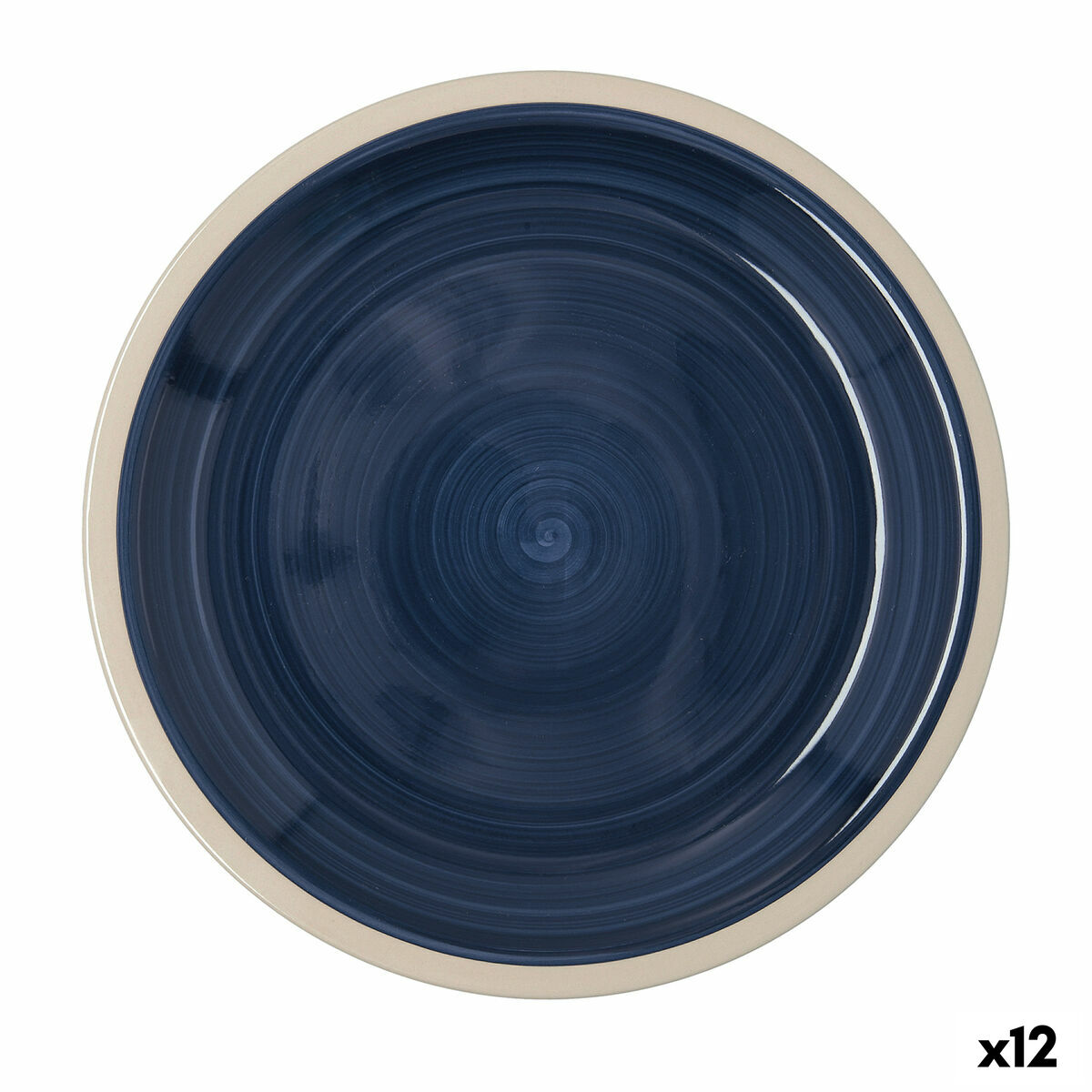 Flat Plate Quid Baltic Beige Ceramic  27 cm (12 Units)