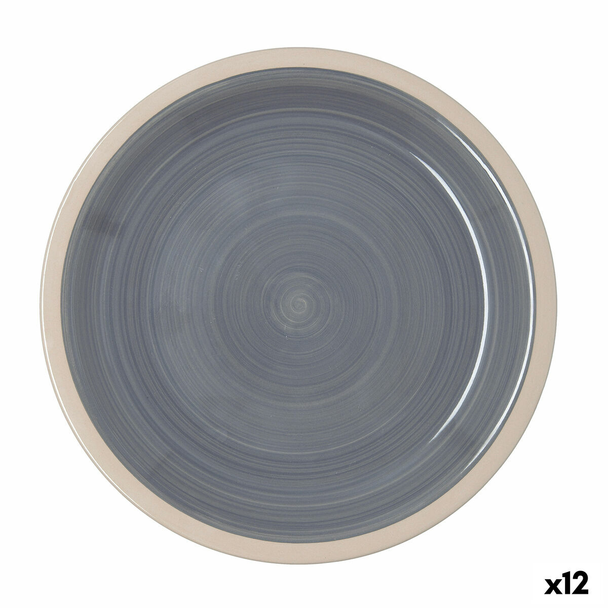 Flat Plate Quid Baltic Beige Ceramic  27 cm (12 Units)