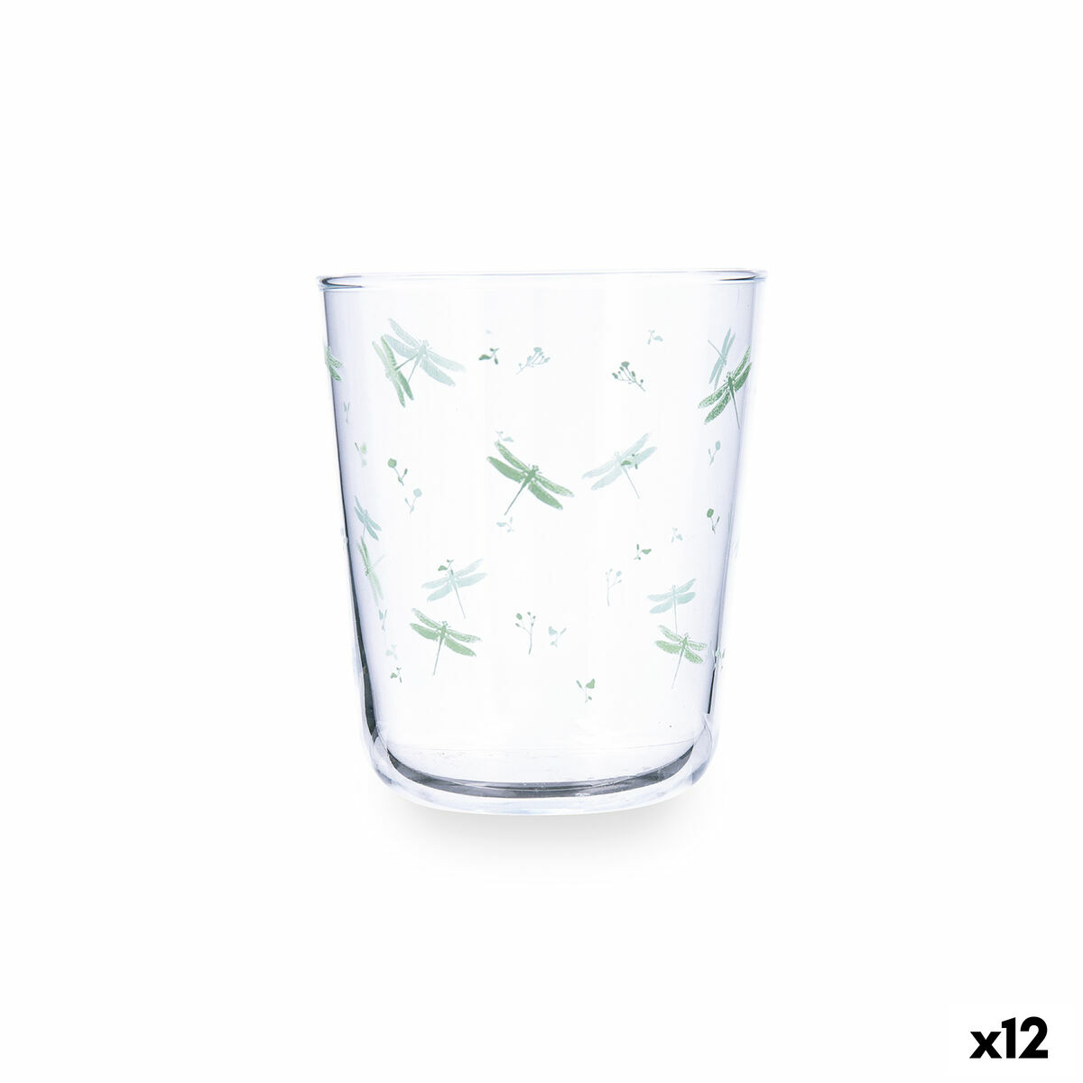 Glass for water Quid Velvet Green Glass 310 ml (12 Units)