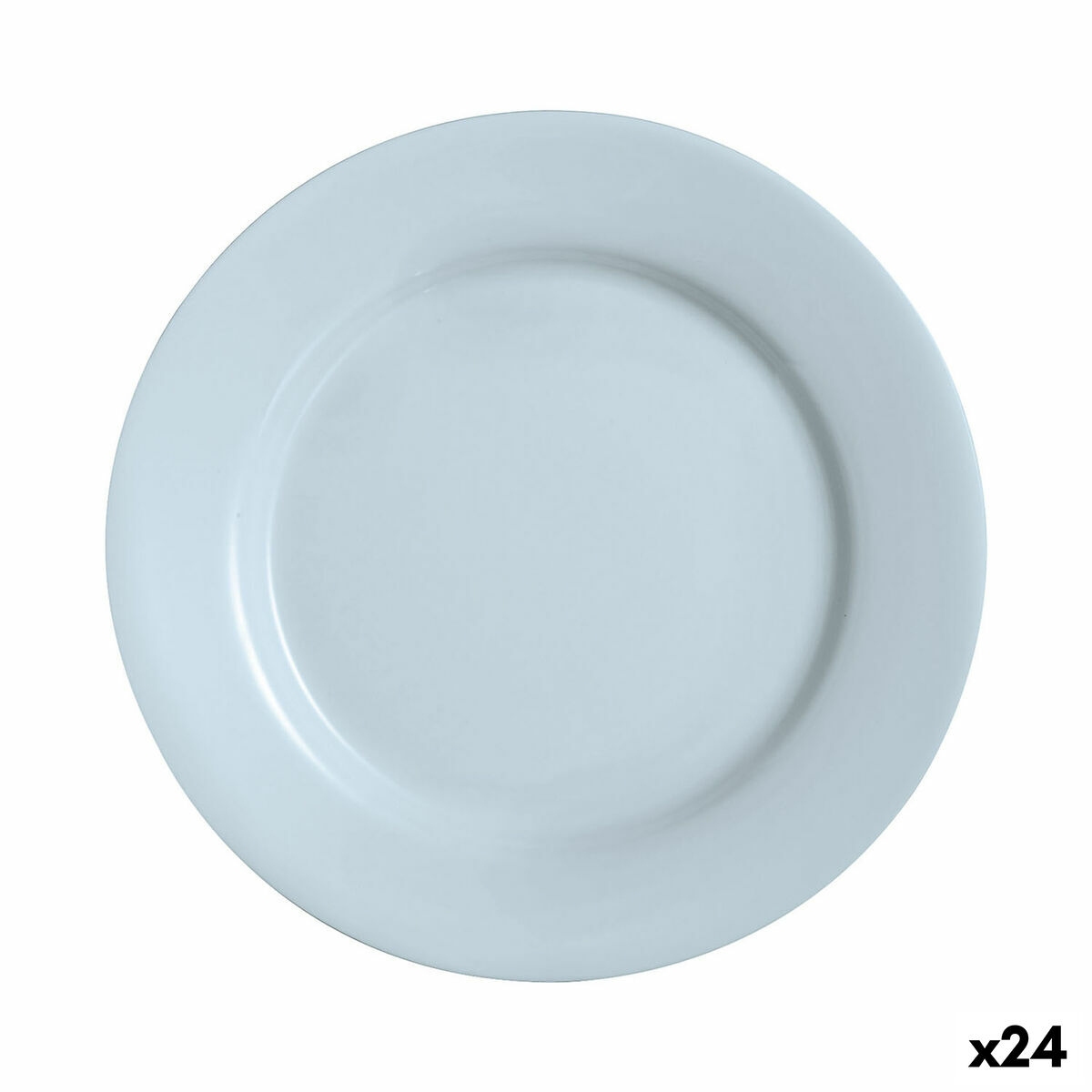 Flat Plate Luminarc Plumi Paradise Azu Blue Glass  2,24 cm (24 Units)