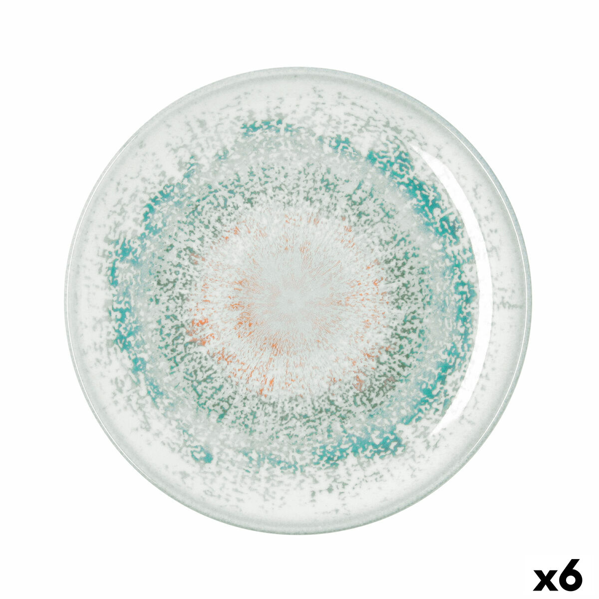 Flat Plate Bidasoa Kai Hydrozero White Ceramic  27 cm (6 Units)