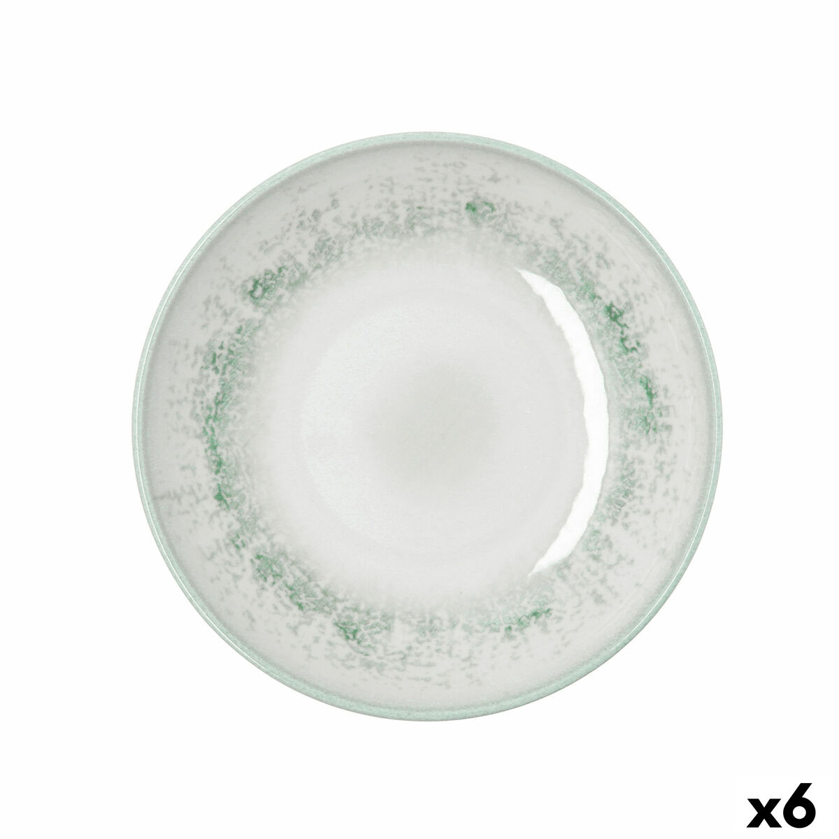 Deep Plate Bidasoa Kai Hydrozero White Ceramic  23 cm (6 Units)