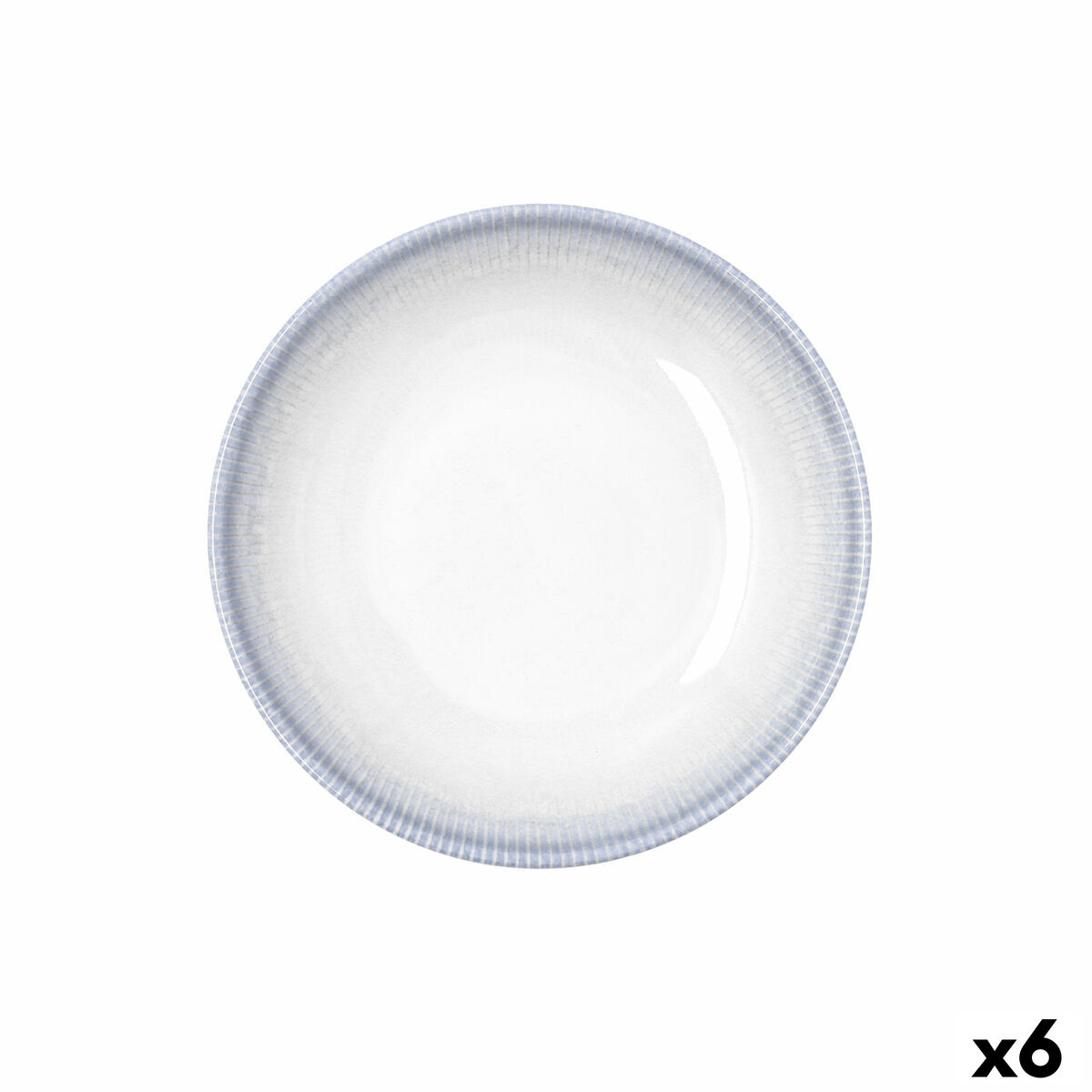 Deep Plate Bidasoa Lea Hydrozero White Ceramic  20 cm (6 Units)