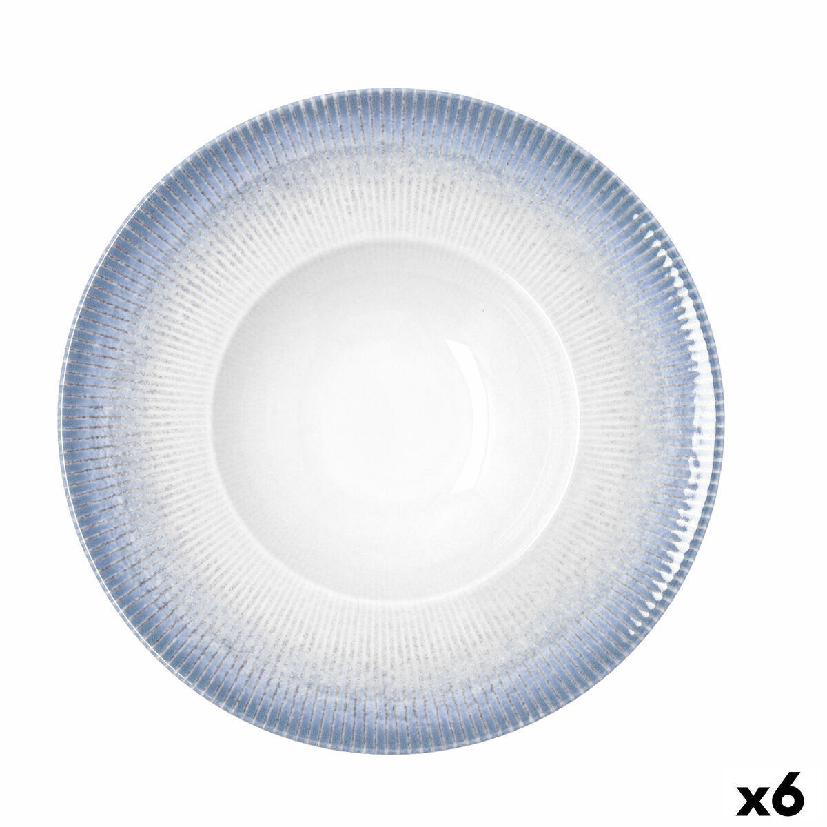 Pasta Dish Bidasoa Lea Hydrozero White Ceramic  26 cm (6 Units)