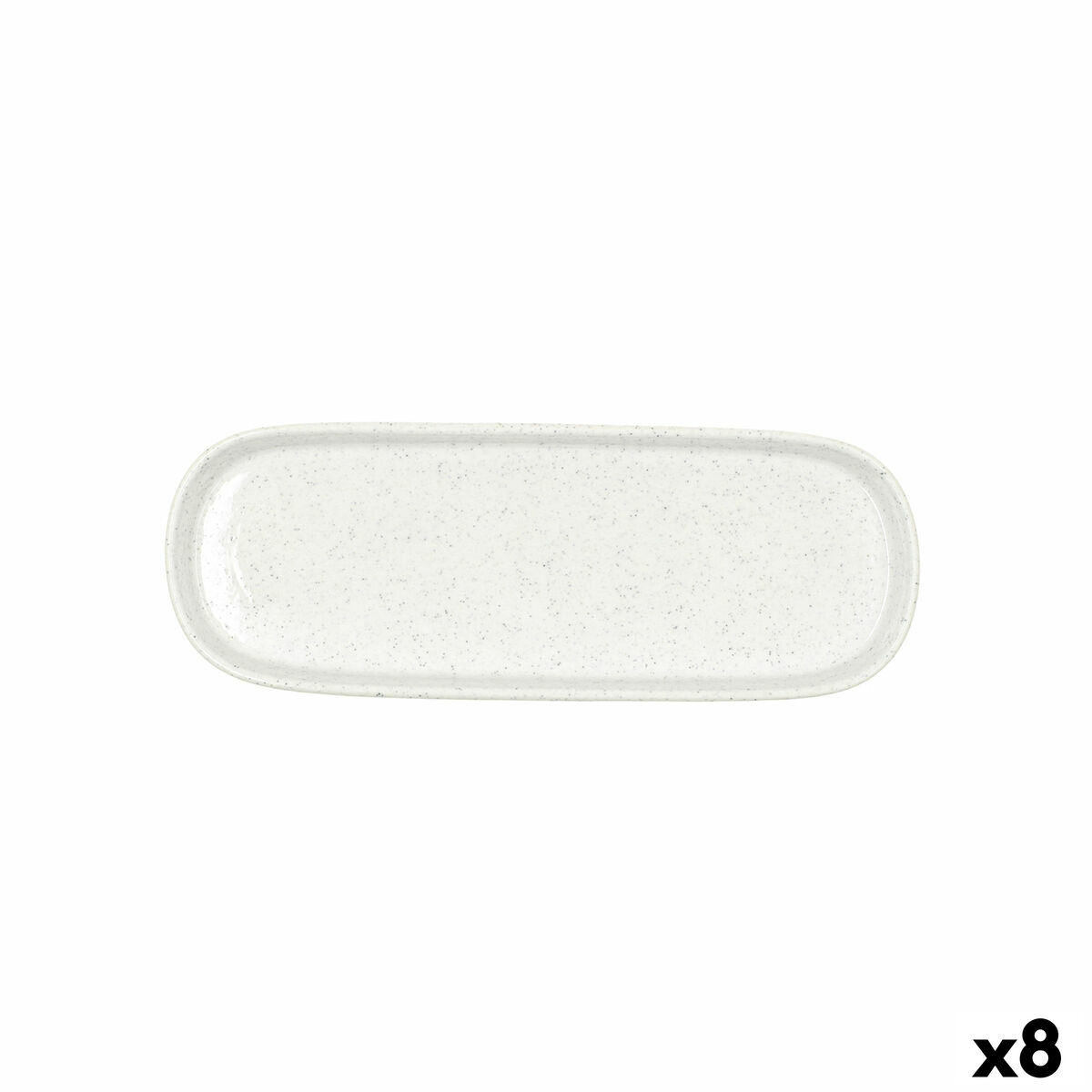 Snack tray Bidasoa Elite White 22 x 8 x 25 cm (8 Units)